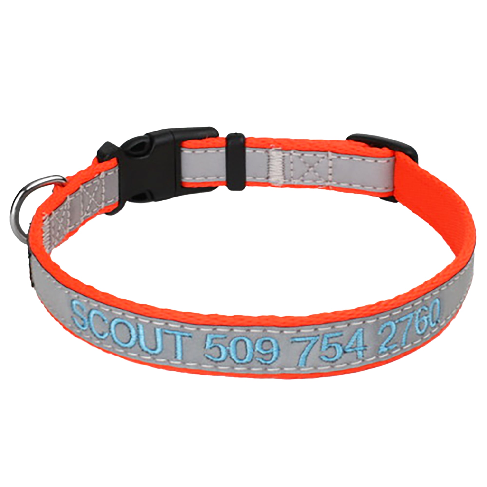 Buttonsmith Emoji Orange Custom Dog Collar - Made in USA