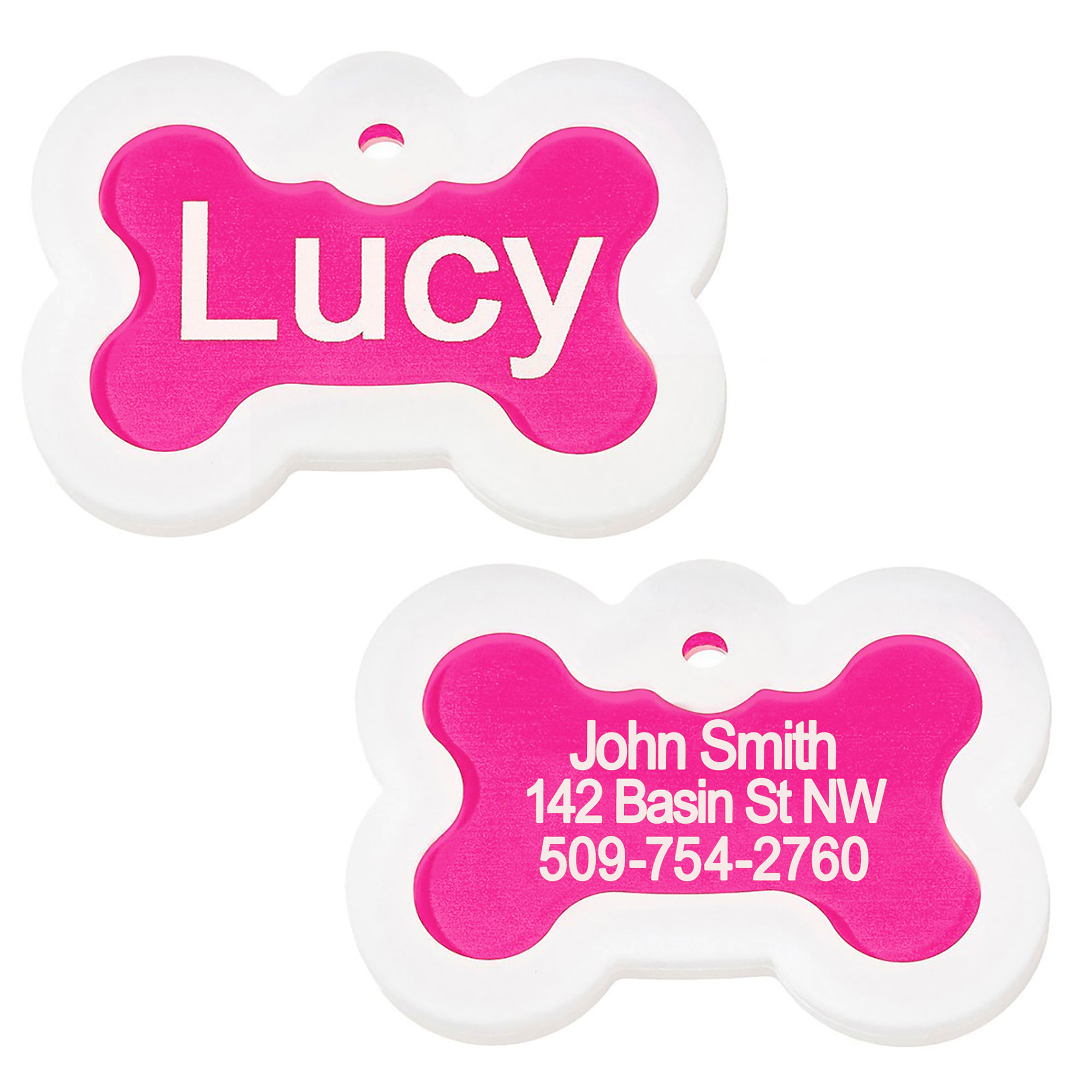 Pink Glitter Paw Print Pet Tag - Mister Minit