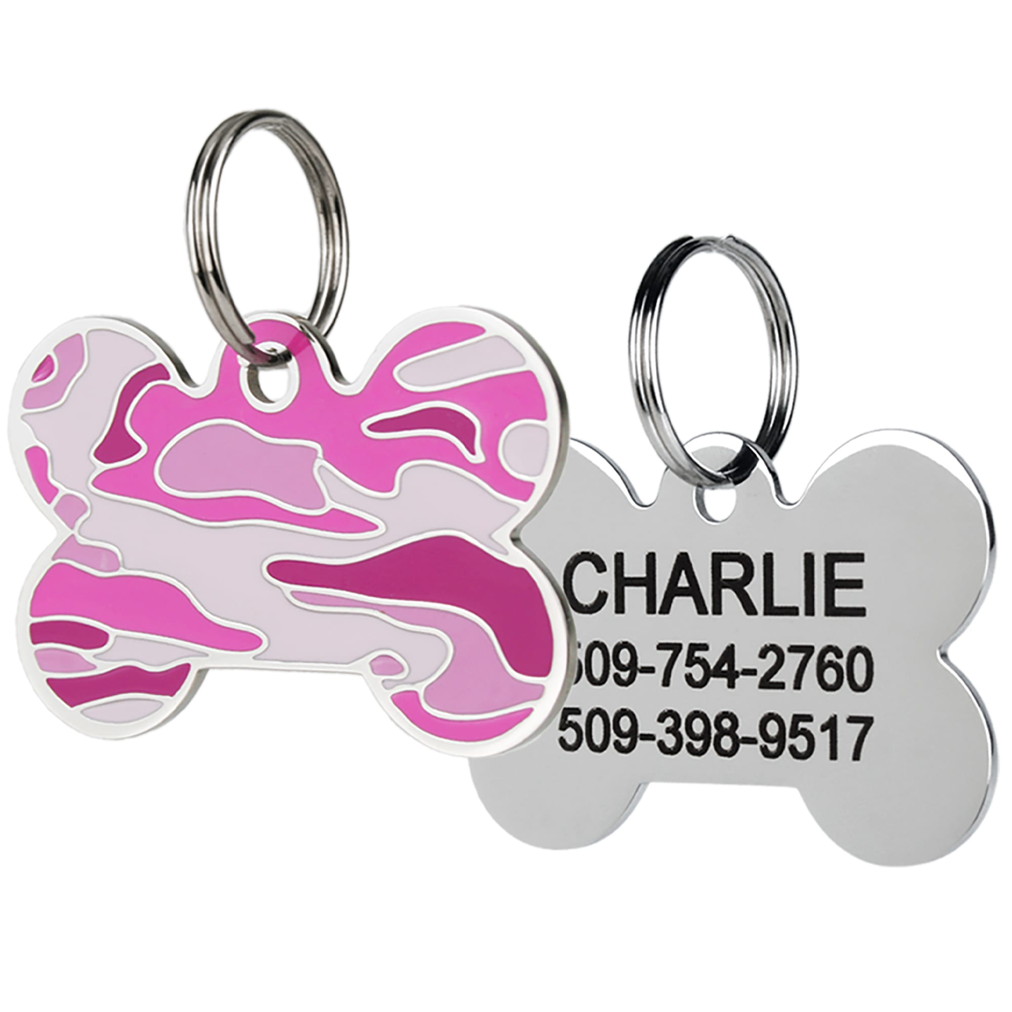 Heart Dog Tags Pet ID Tags, YEHANTI Stainless Steel Pet Tags, Personal