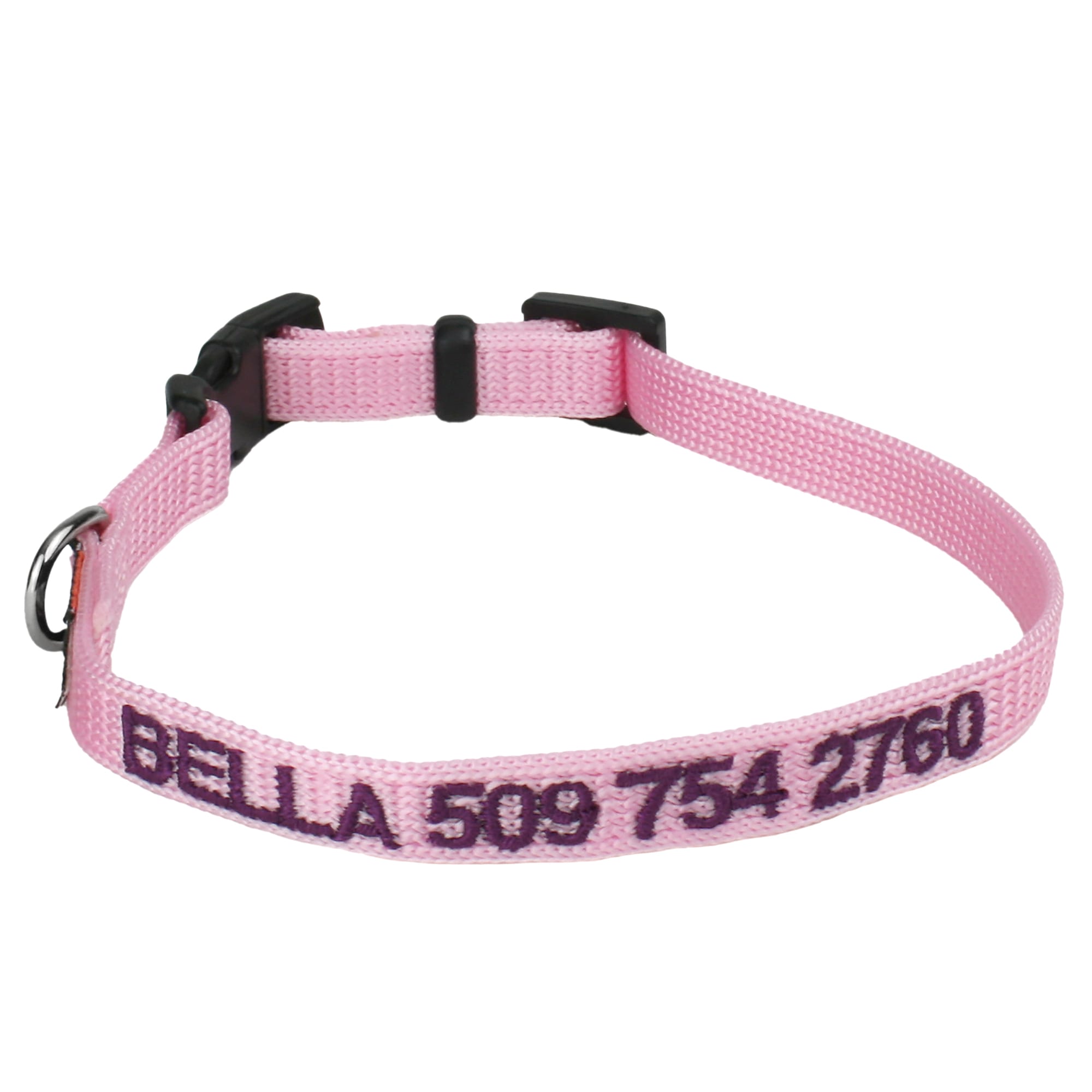  Personalized Dog Collar, Custom Embroidered Pet Name and Phone  Number 4 Adjustable Sizes X-Small Small Medium Large Quick Release Buckle  and D-Ring : Pet Supplies