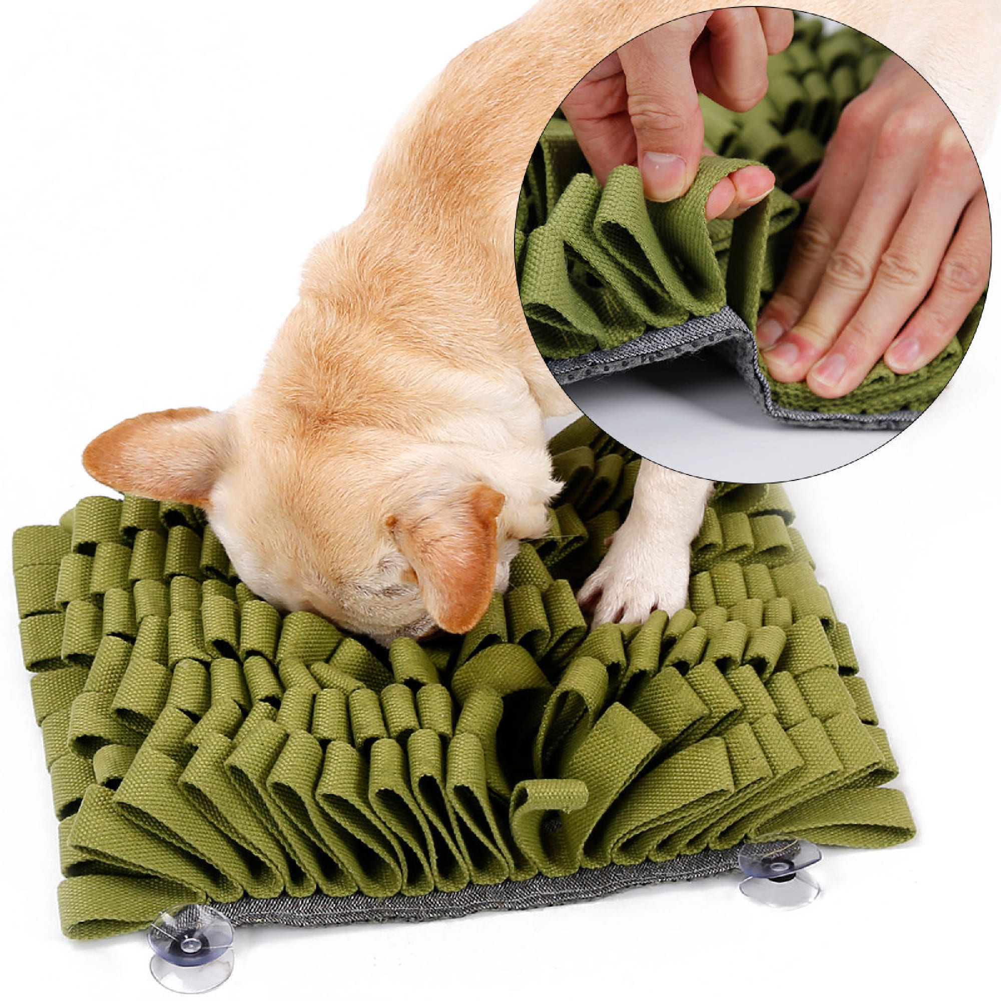 Friendly Barkz Adjustable Snuffle Mat for Dogs with Suction Cup