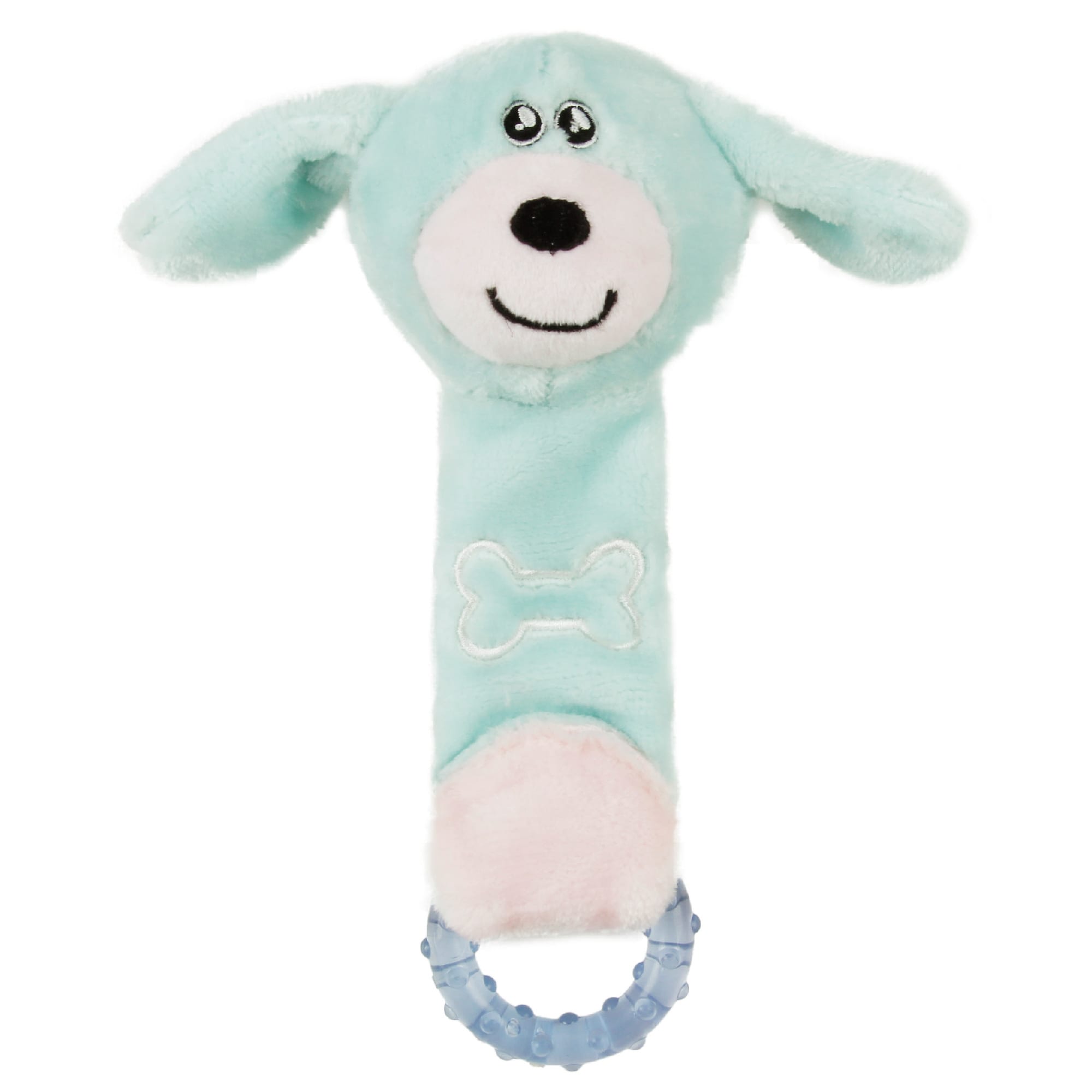 Pet Life Blue MooBorn' Teething Toy for Puppies & Kittens