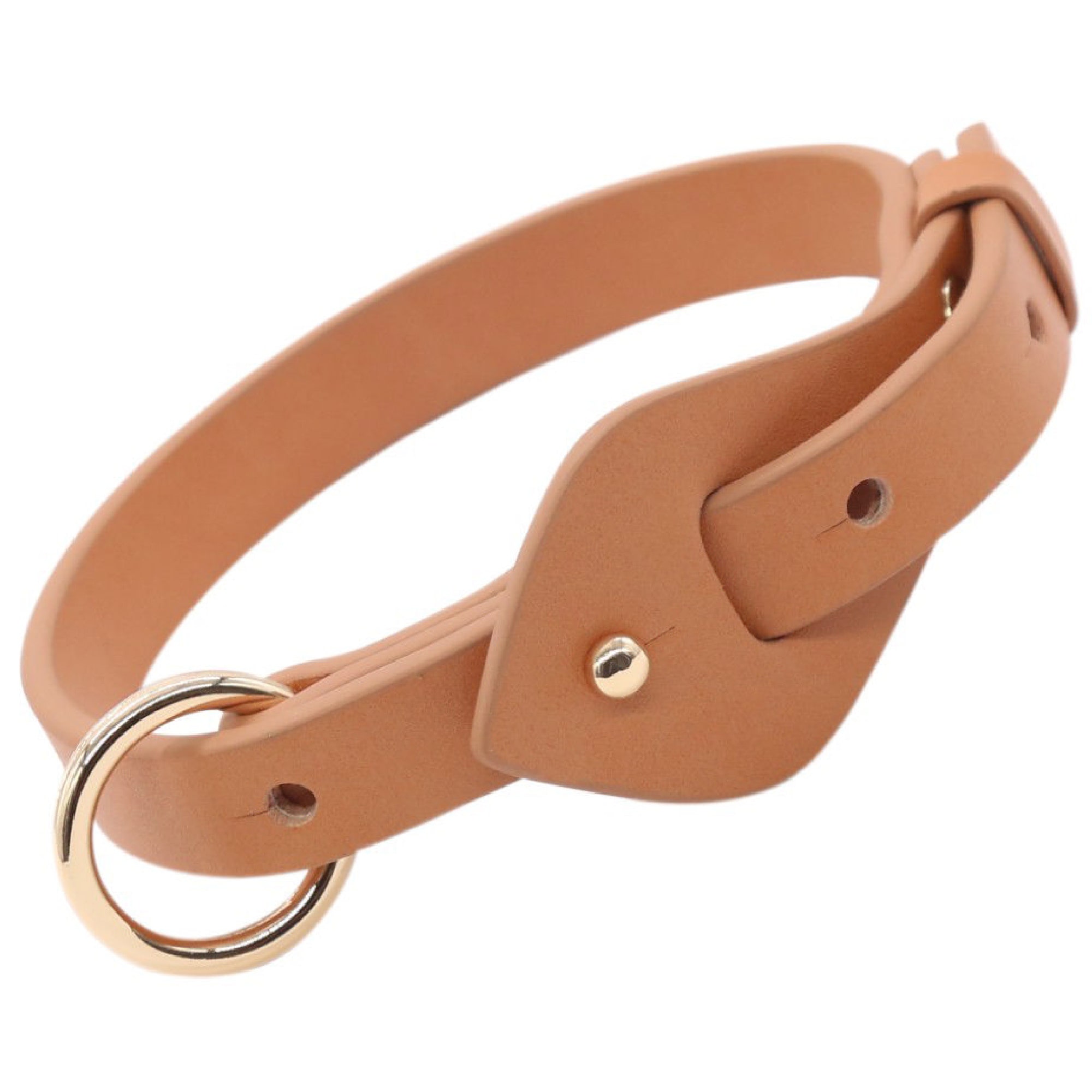 Leather Pet Collar, Brown Leather Collar, Large Collar