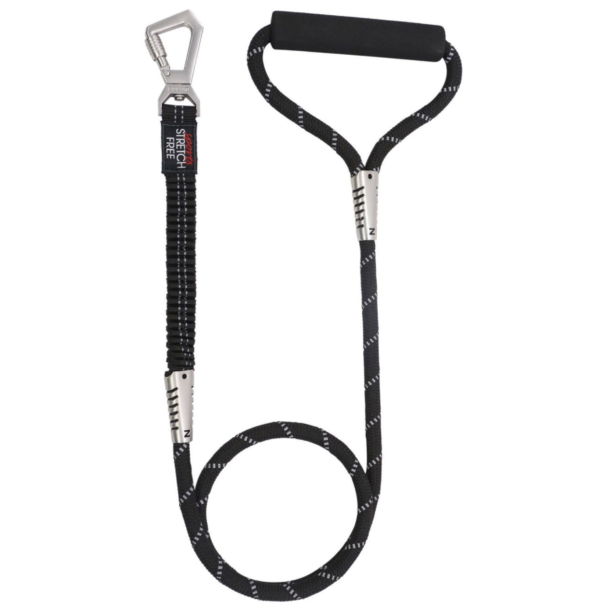 Pet Life Black 'FlexoTour' Shock Aborbing and 3M Reflective Dog Leash, 4 ft. Petco