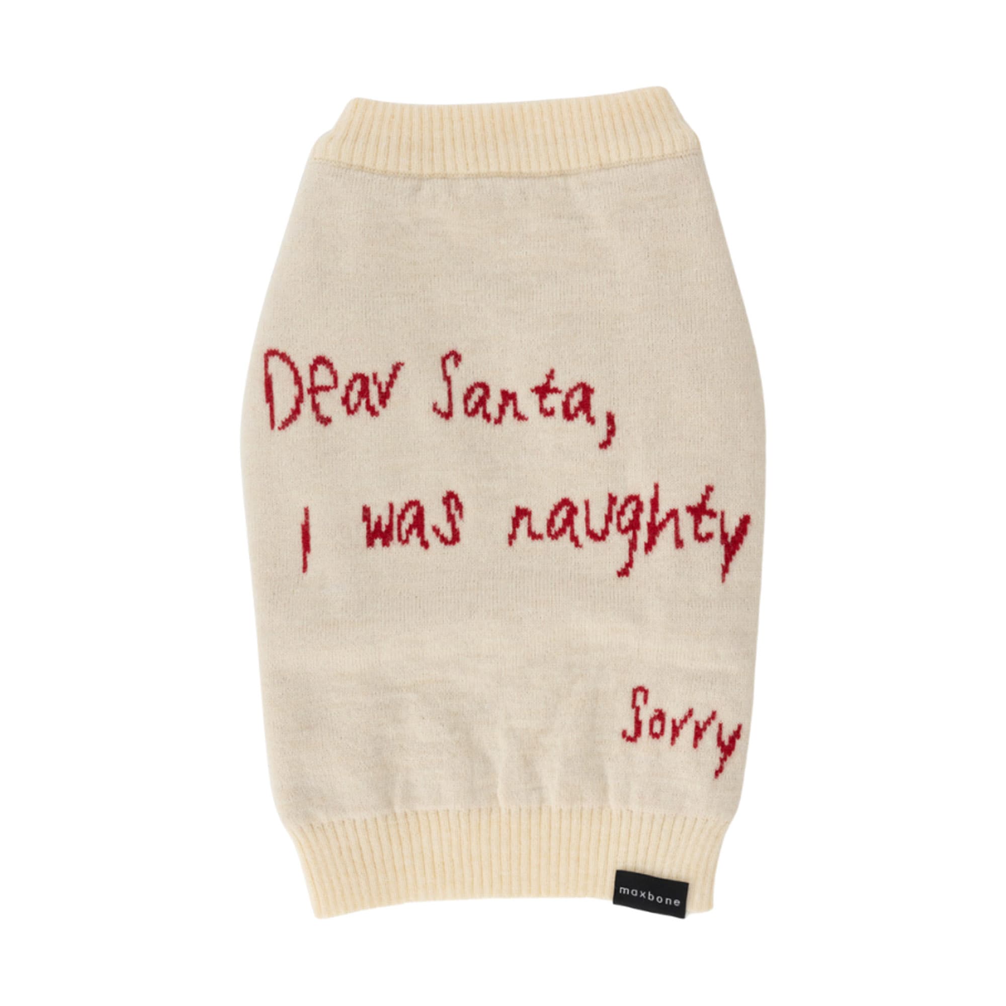 maxbone Dear Santa Christmas Dog Sweater, Small Petco