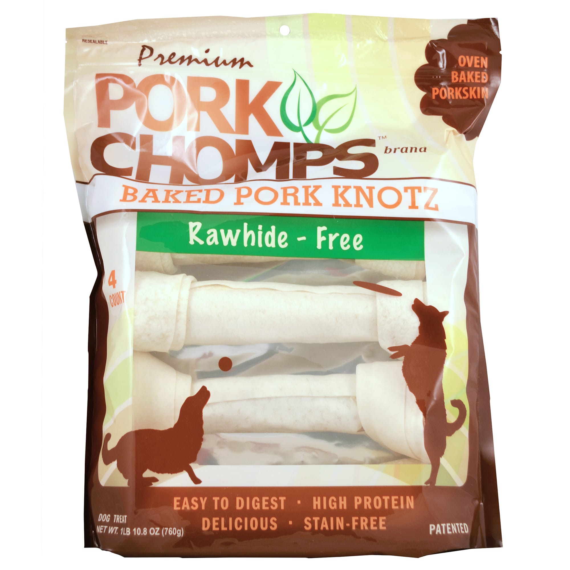 Pork chomps best sale rawhide free bone