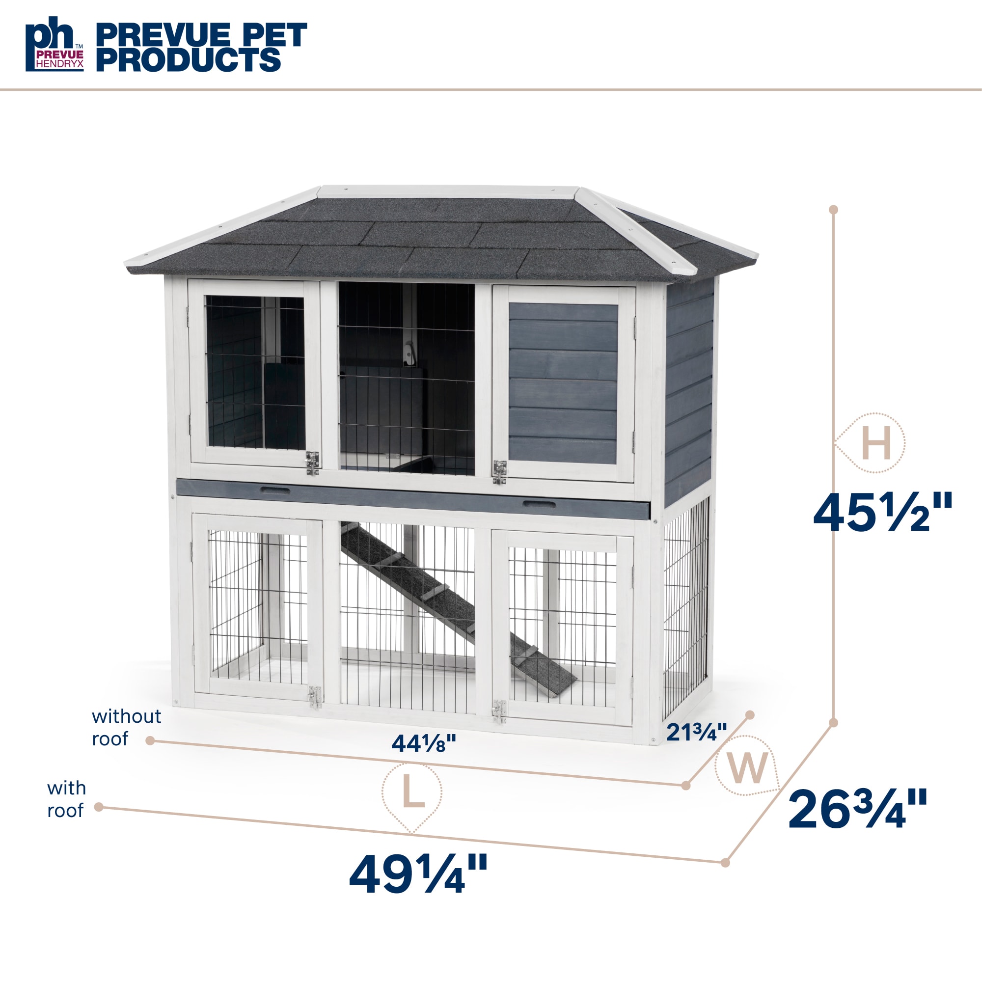 Prevue Pet Products Rabbit Hutch Duplex Petco