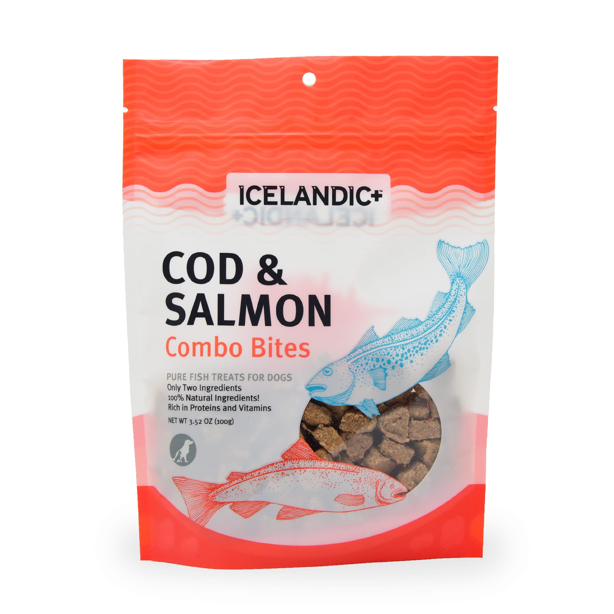 Icelandic+ Cod & Salmon Combo Bites Fish Dog Treats, 3.52 oz. Petco