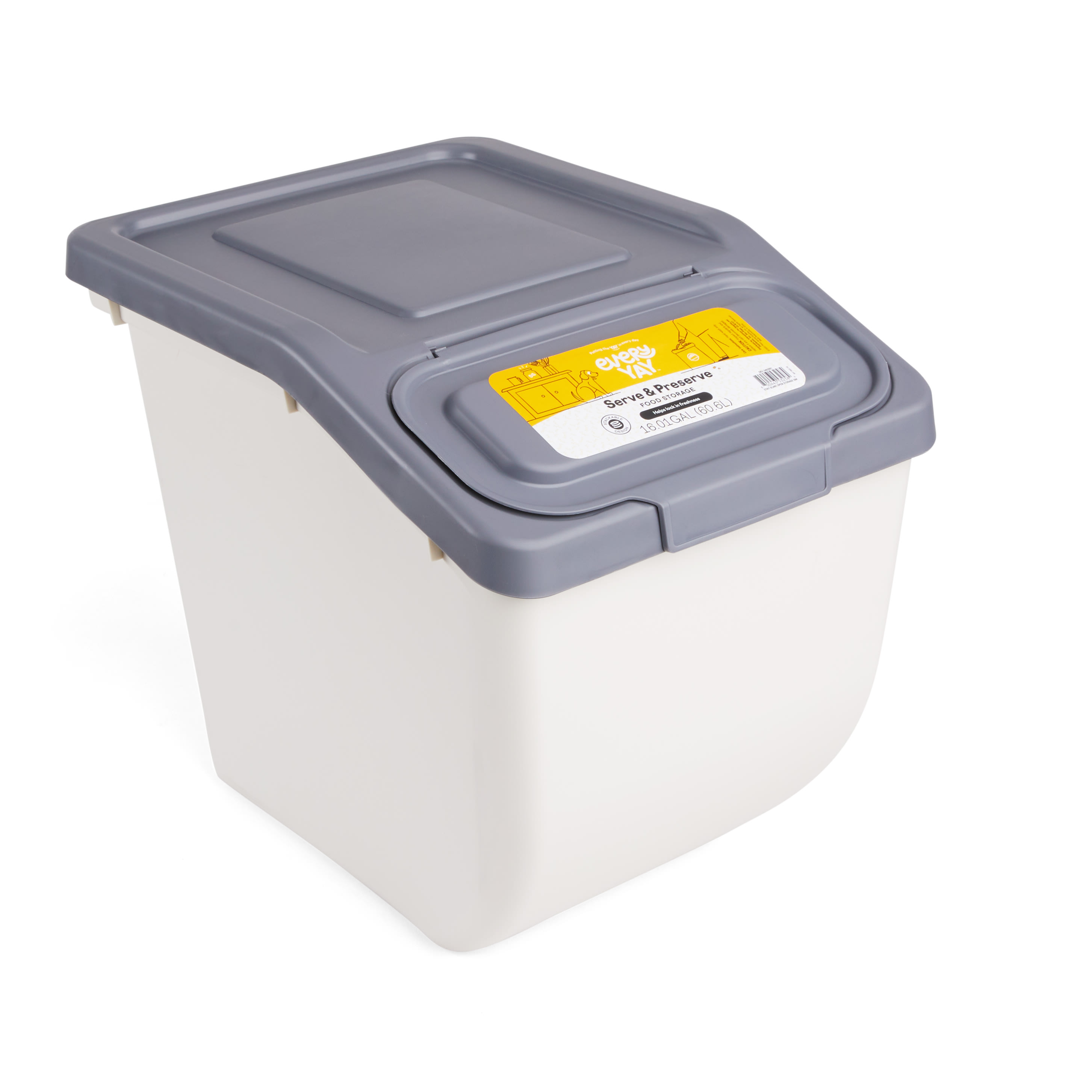 Rice Storage Container 25 lb (15 Liters) with Wheels Seal Locking Lid PP  (Pack-2)