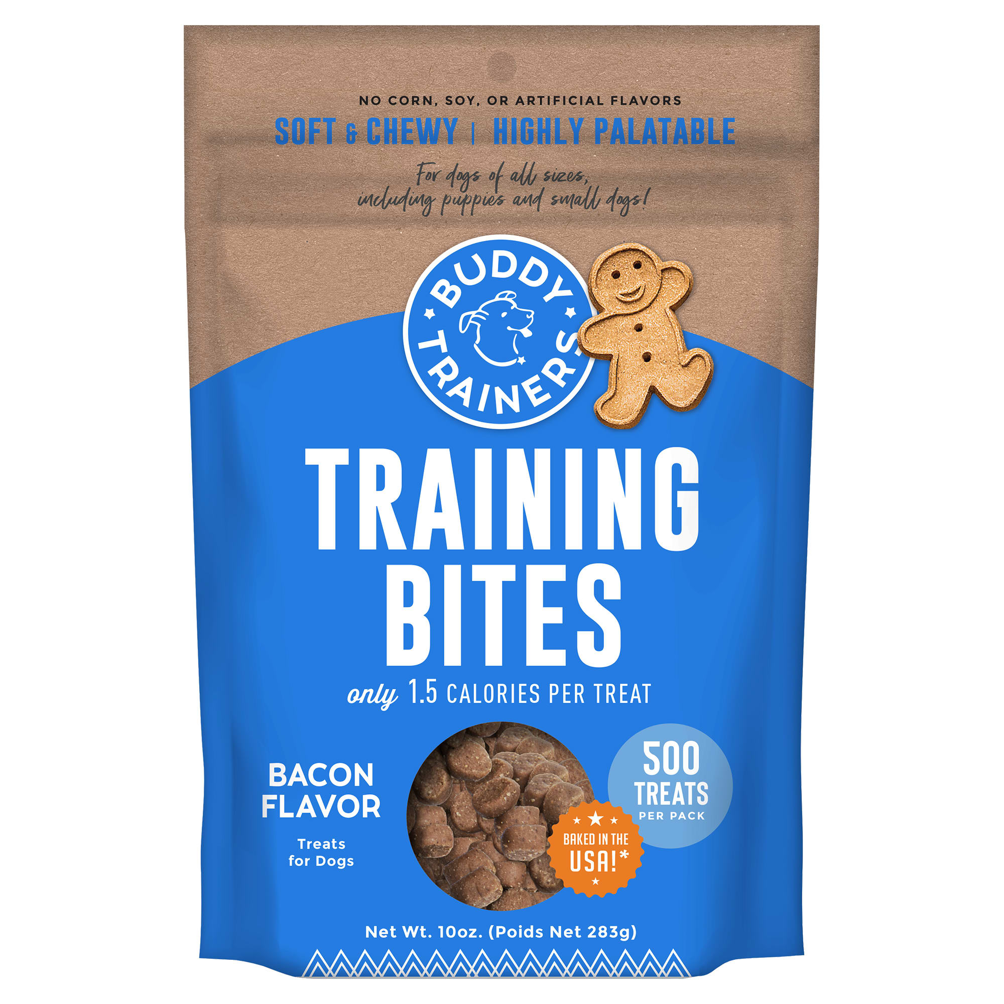 Buddy Biscuits Trainers Training Bites Bacon Flavor Dog Treats, 10 oz