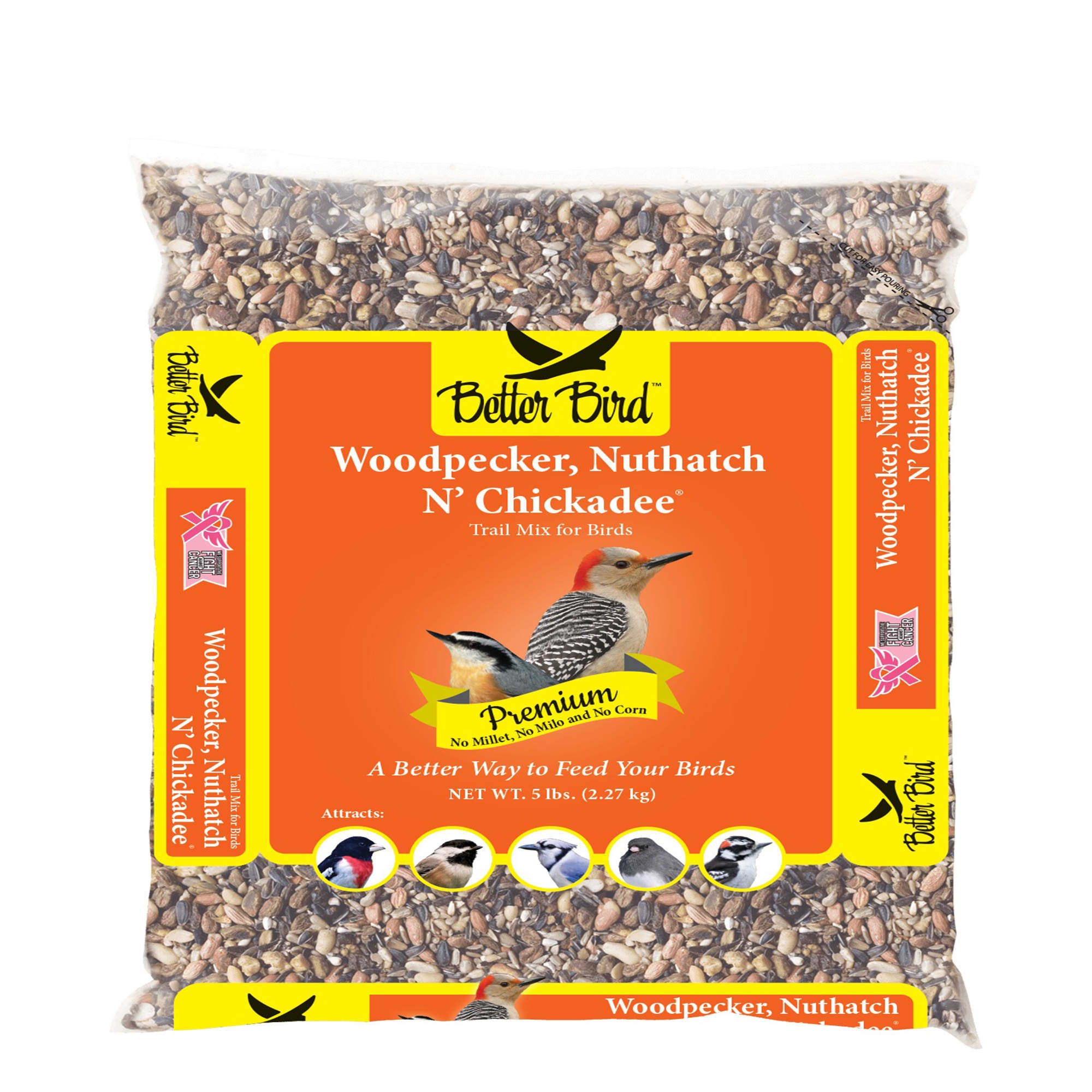 Better Bird Woodpecker Bird Food Seed Wild Bird Food, 5 lbs. Petco