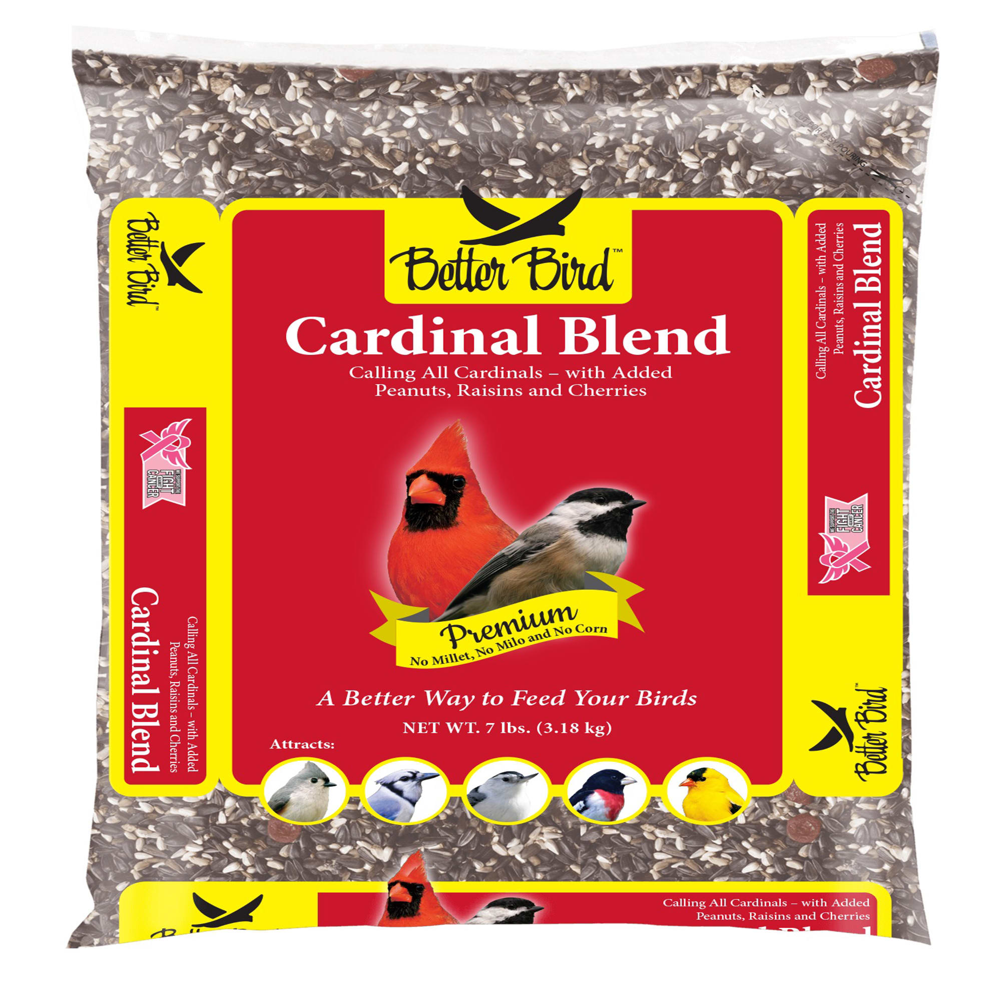 Cardinal deals bird food