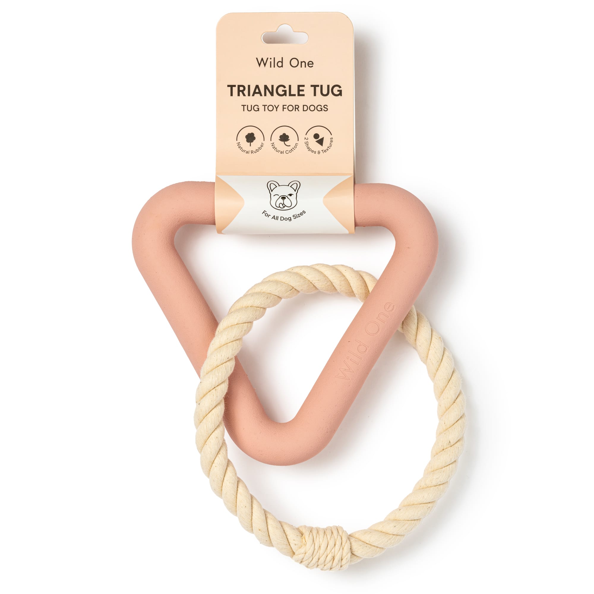 Wild One Blush Triangle Tug Dog Toy, Medium Petco