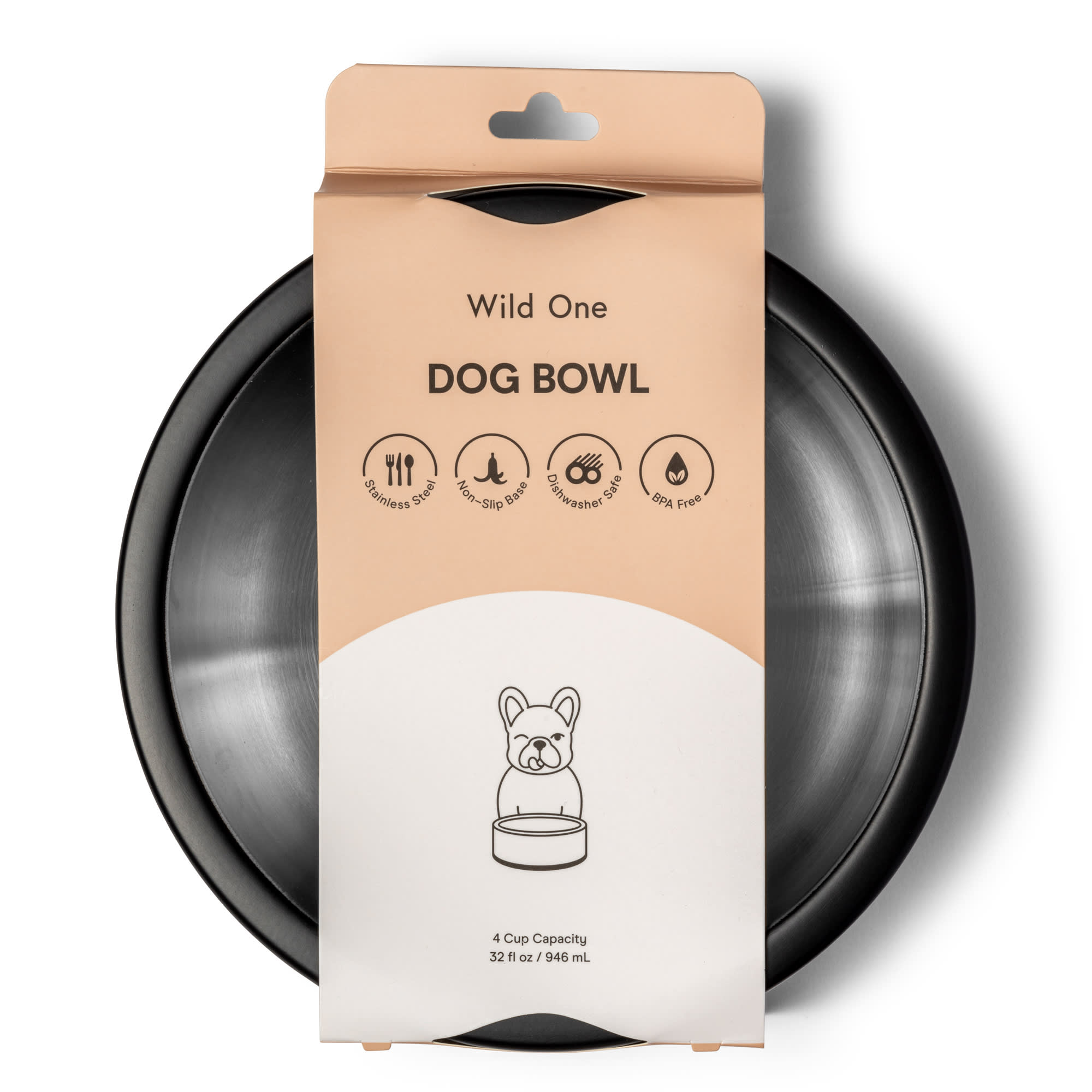 Wild One Silicone Black Dog Placemat | Petco