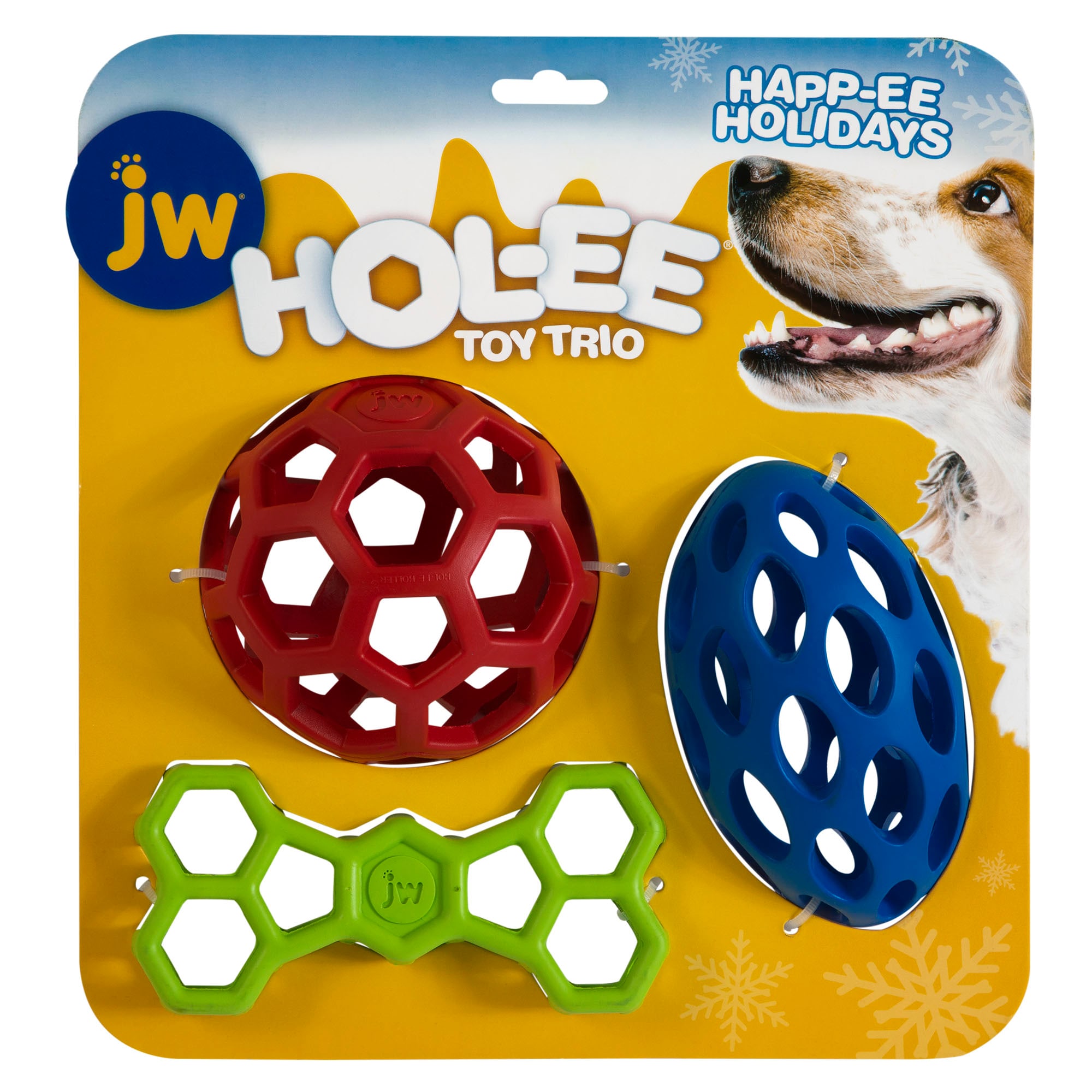 Jw Hol Ee Holiday Trio Pack Dog Toy