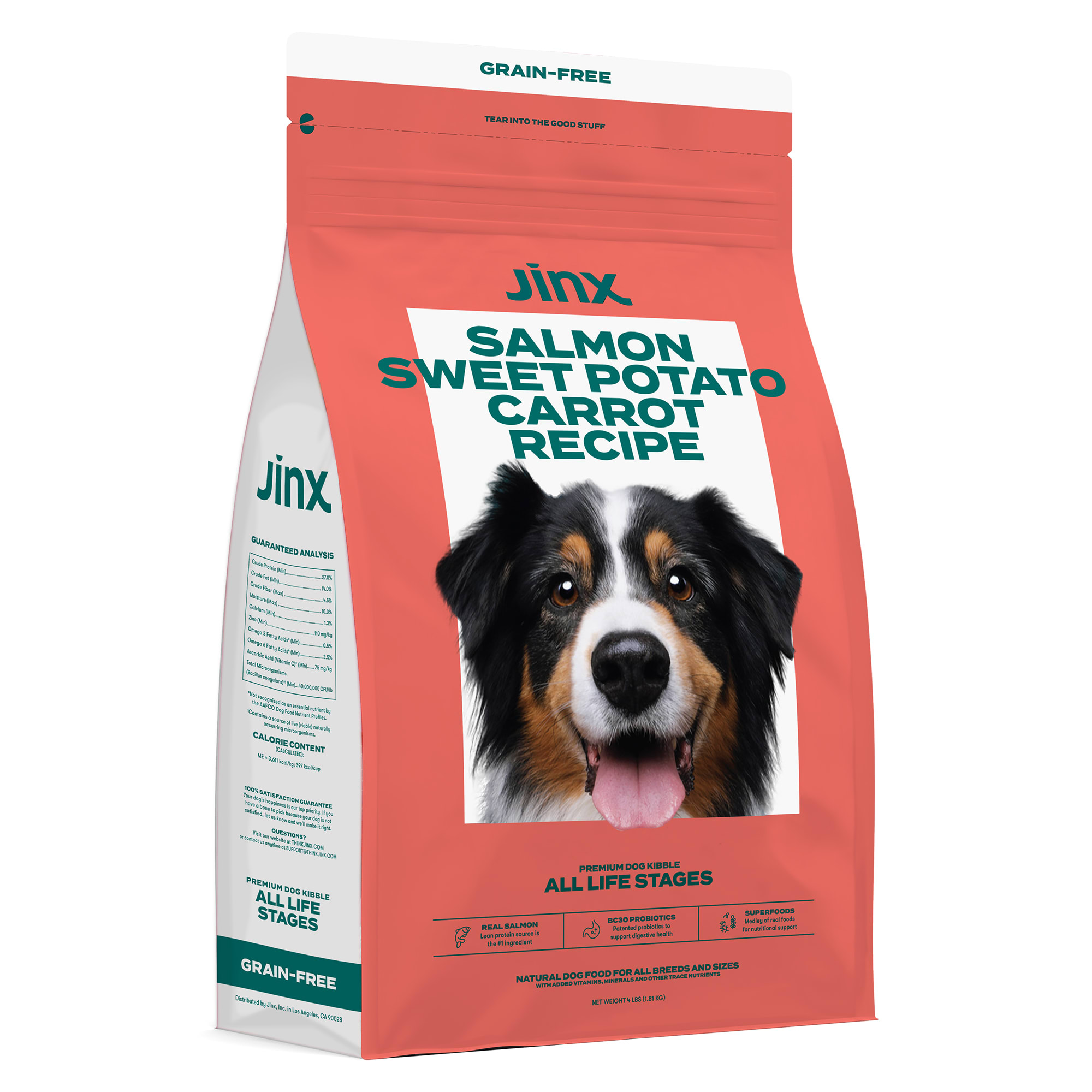 Jinx Salmon, Sweet Potato & Carrot Kibble Dry Dog Food, 4 lbs. | Petco