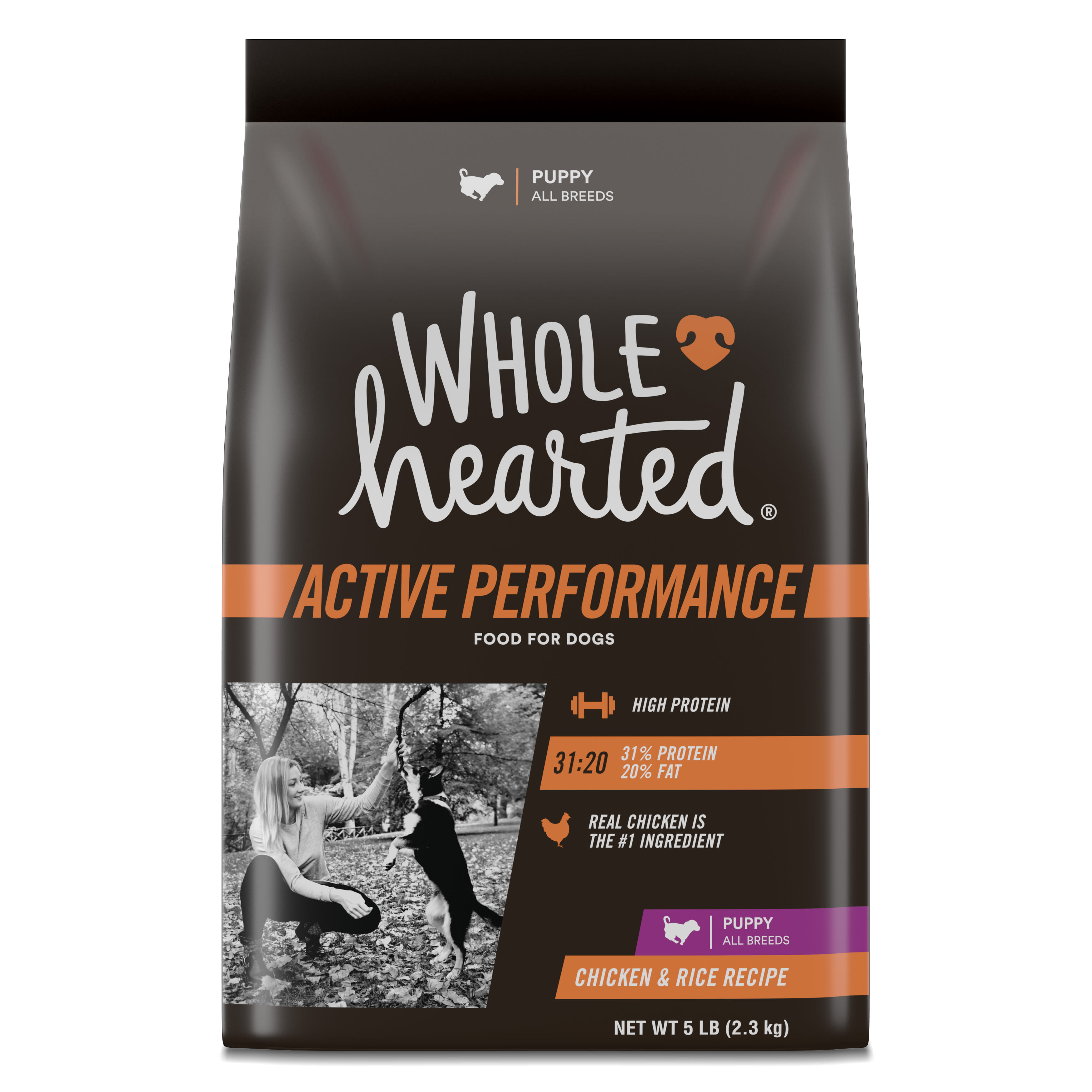 WholeHearted Active Performance Chicken Rice Puppy Food 30 lbs