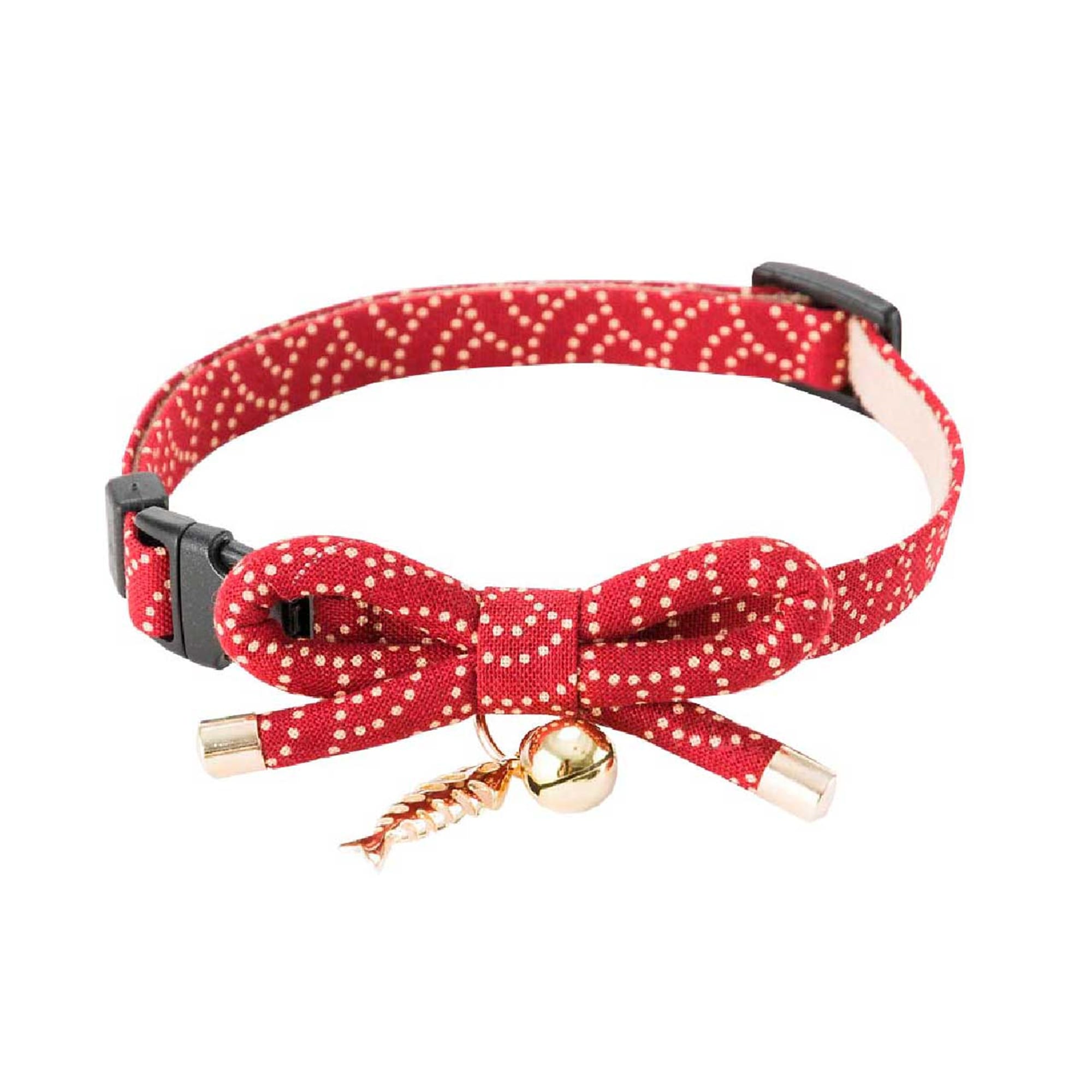 Cat Collar - Nautical Sunset - Coral Red Anchor & Lobster Cat