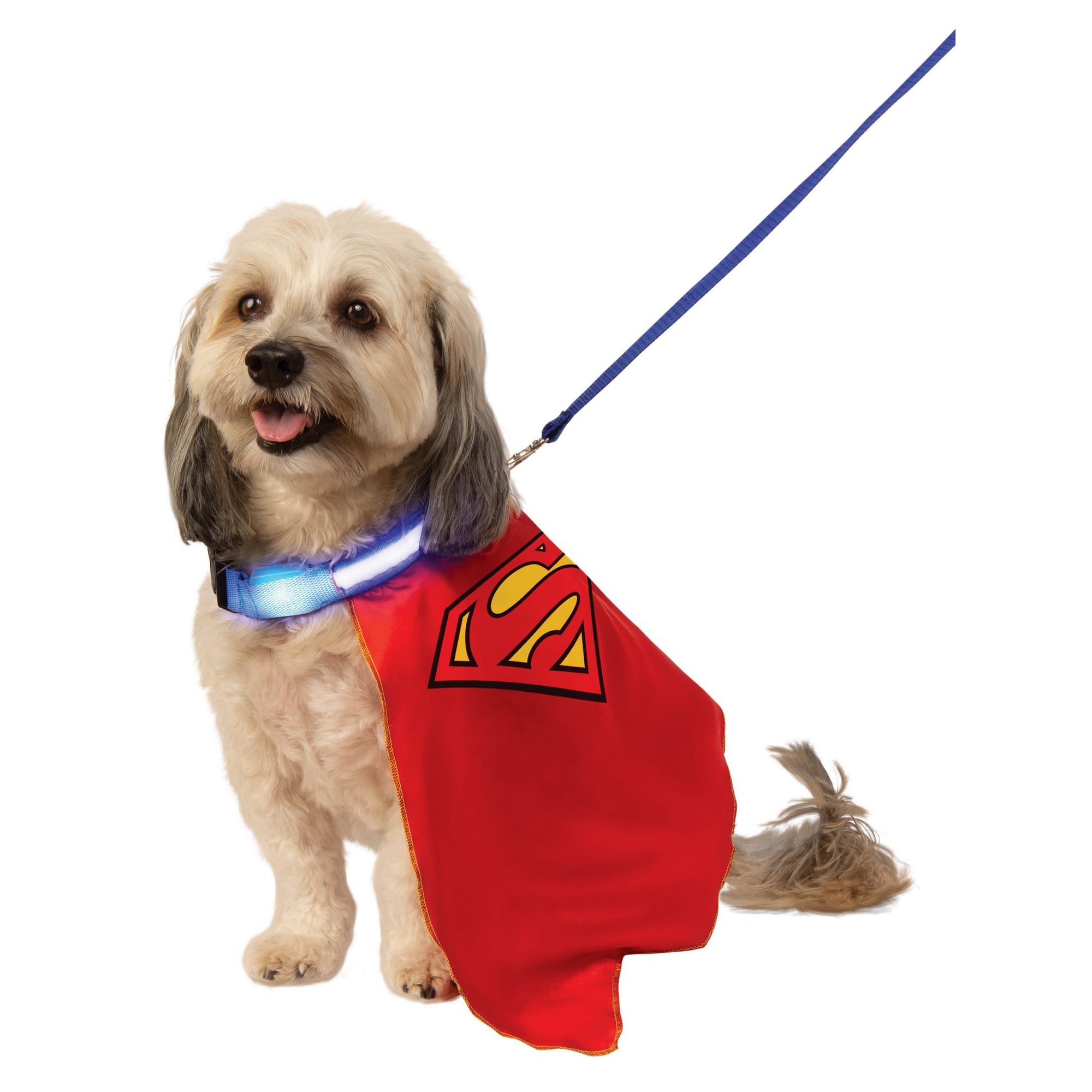 UPC 082686073097 product image for Rubie's Pet Shop Superman Cape Costume with Light up Collar and Leash for Dogs,  | upcitemdb.com