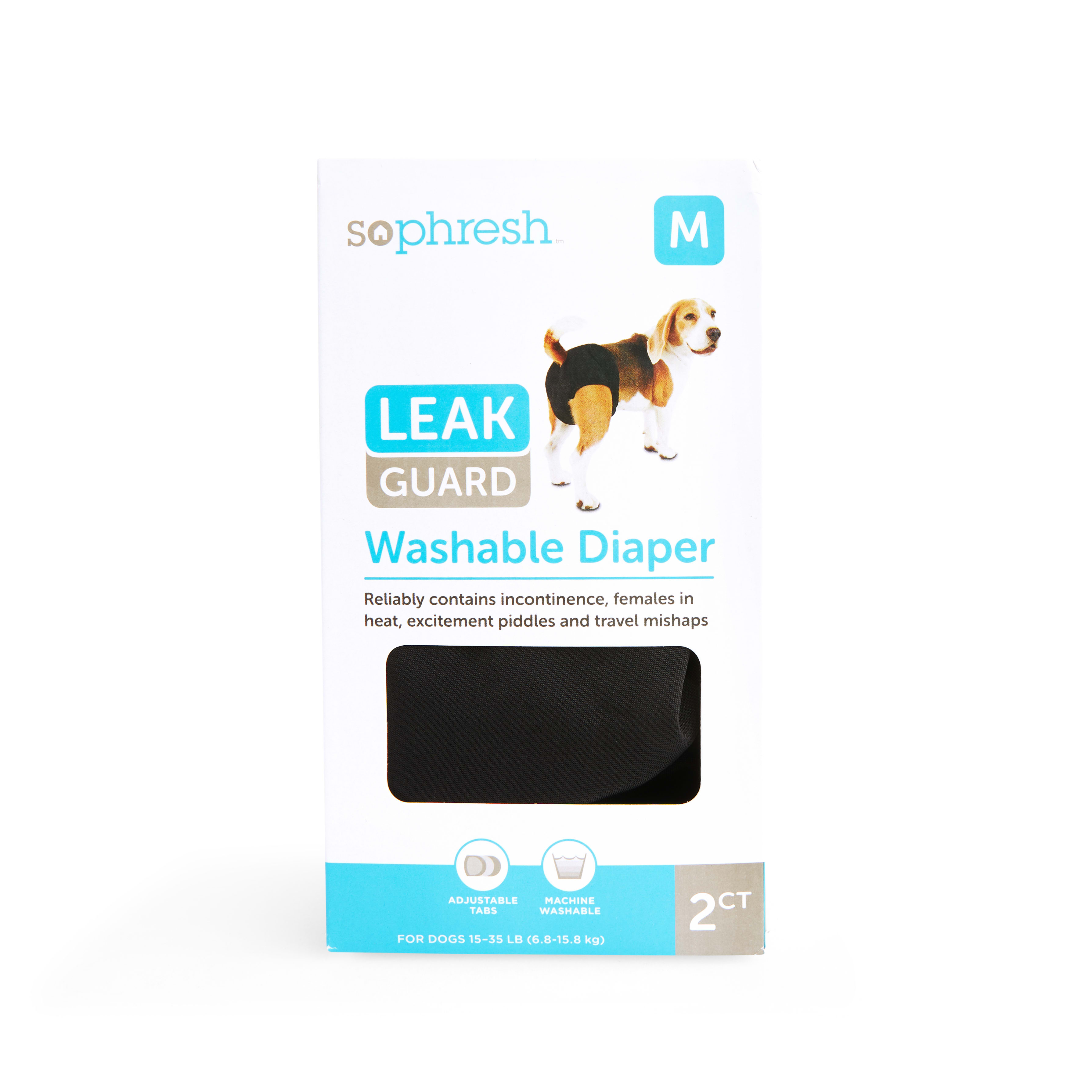 So Phresh Washable Leak Guard Diaper for Dogs X Small Pack of 2 Petco