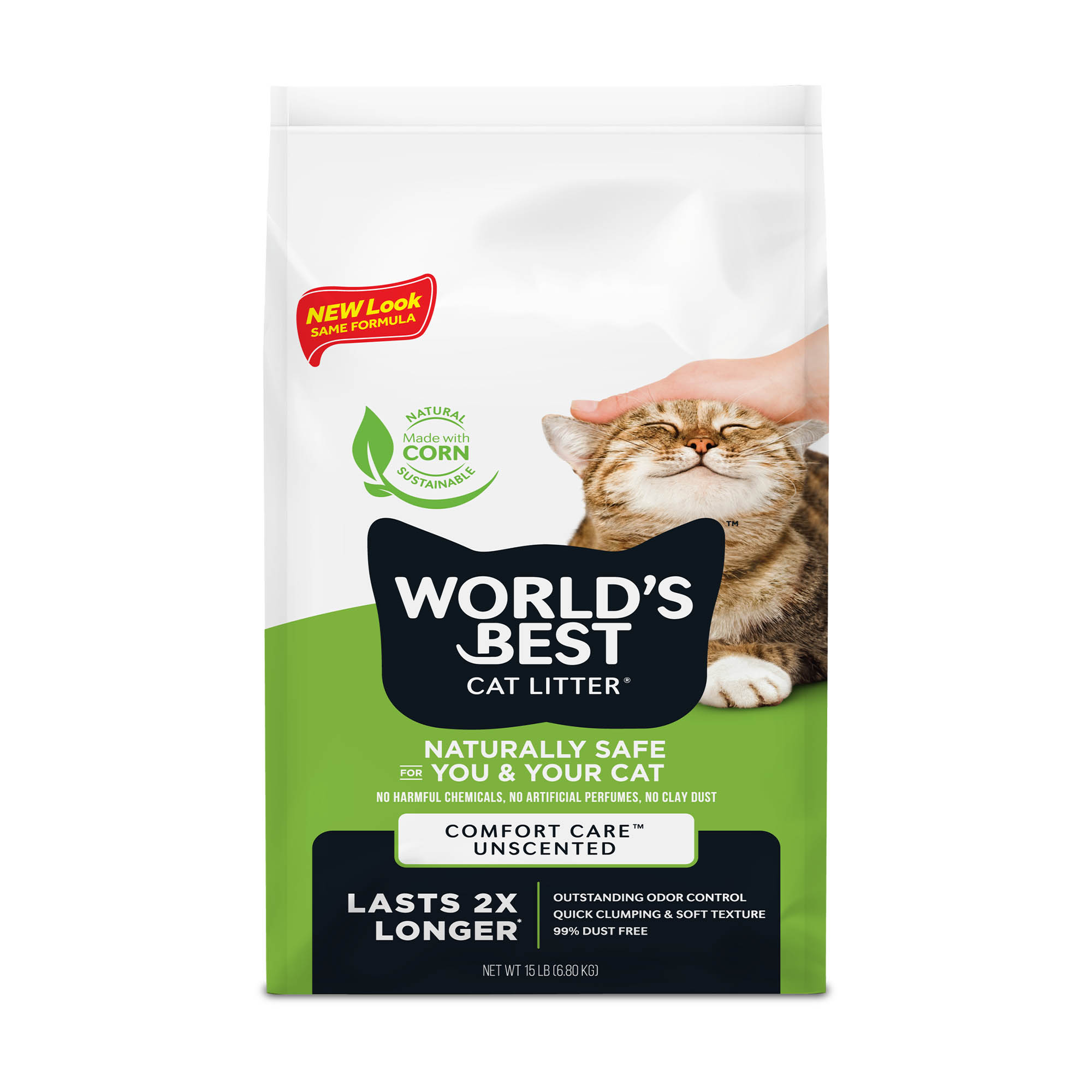 World's Best Cat Litter Comfort Care Original Flushable Unscented Corn