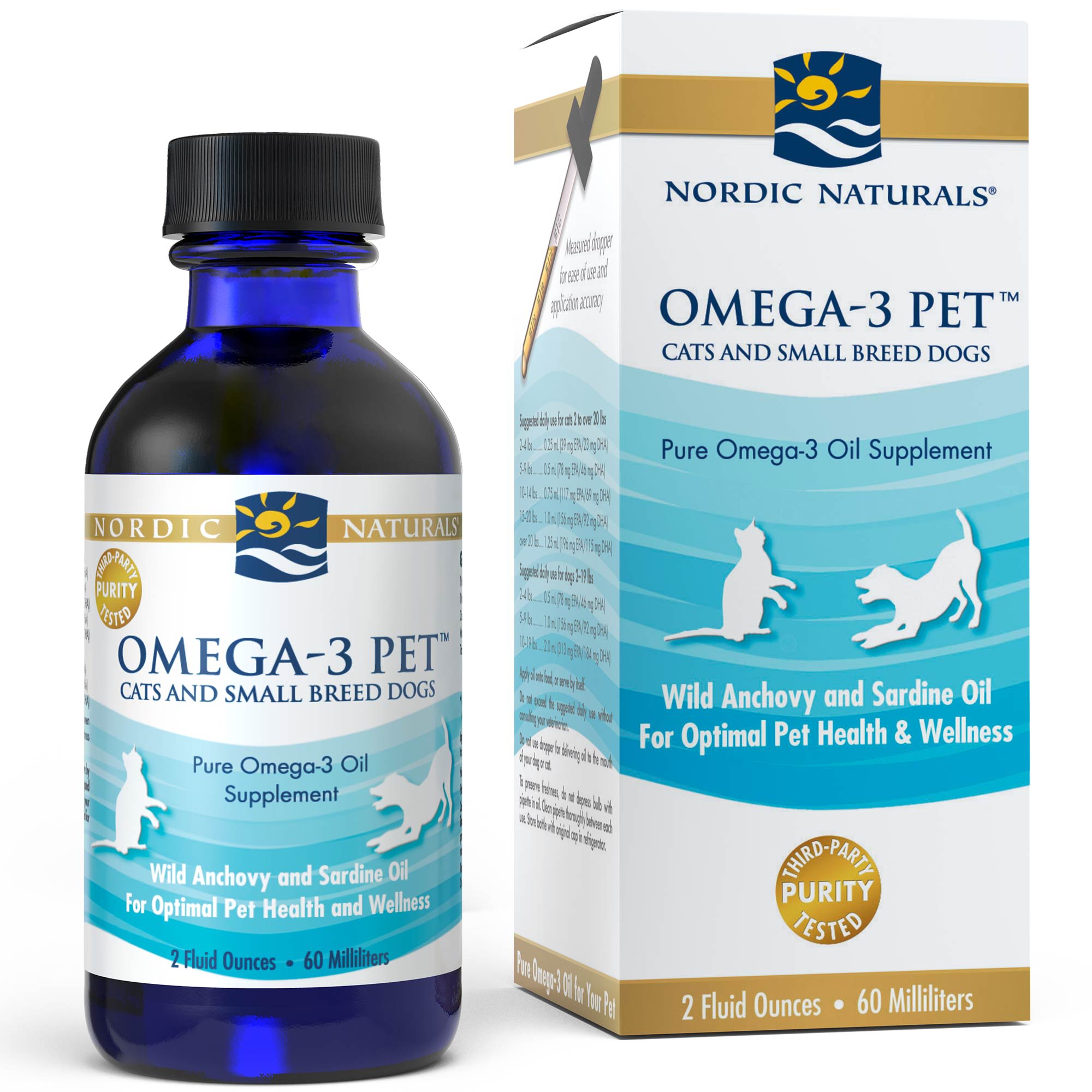 Salmon Oil for Dogs & Cats - Healthy Skin & Coat, Fish Oil, Omega 3 EPA  DHA, Liquid Food Supplement for Pets, All Natural, Supports Joint & Bone