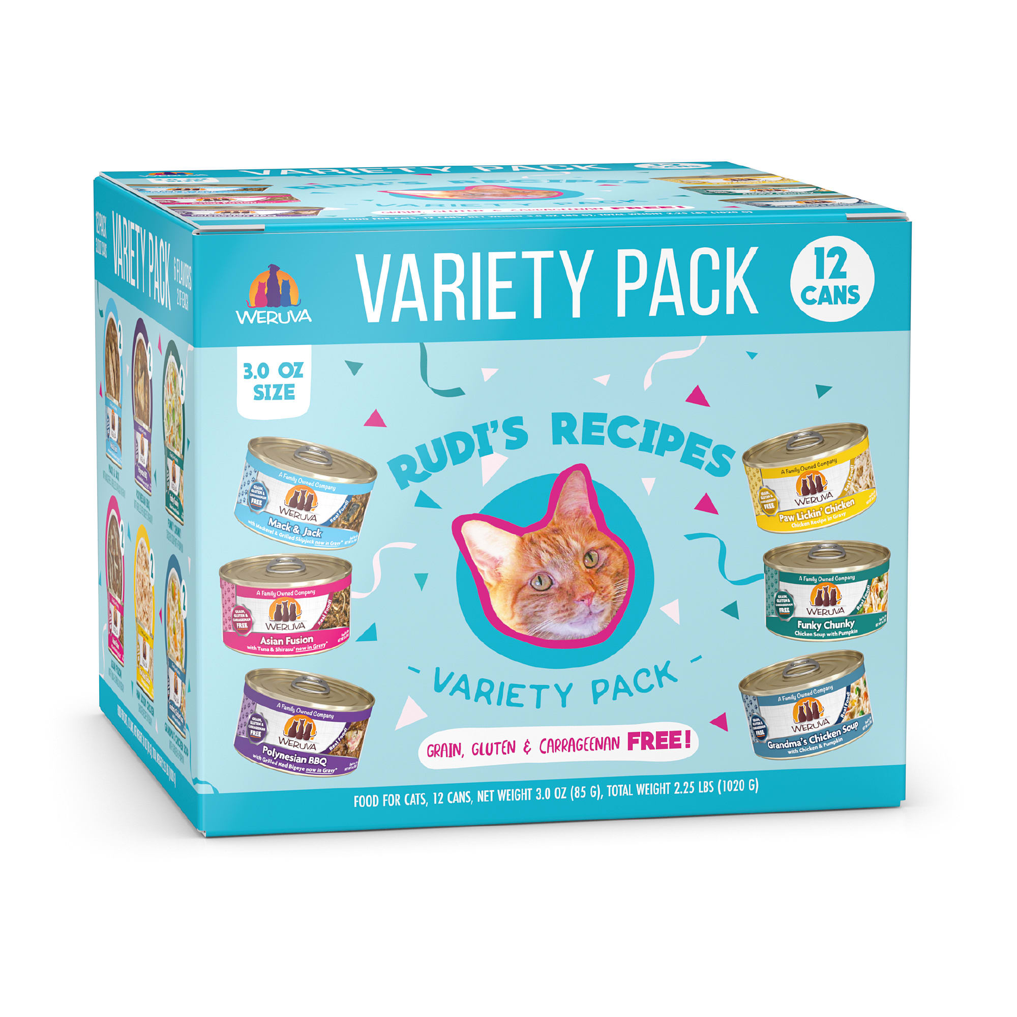 Weruva Classics Rudi's Recipes Variety Pack Wet Cat Food, 3 oz., Count of 12 Petco