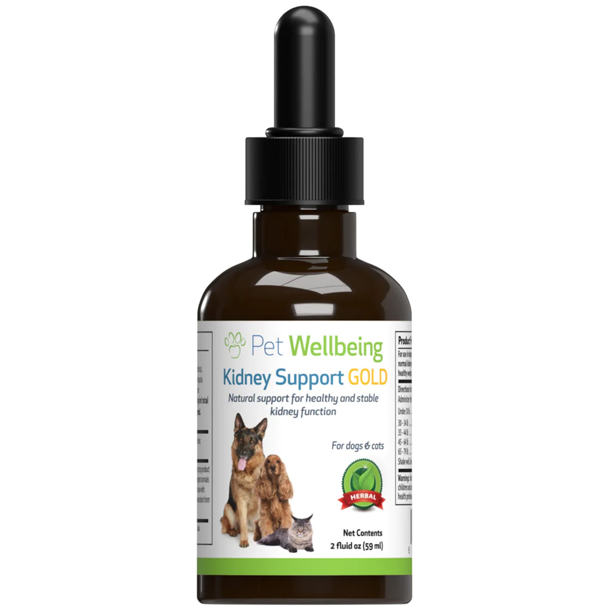 Pet Wellbeing Gold Natural Kidney Disease Support Supplement for