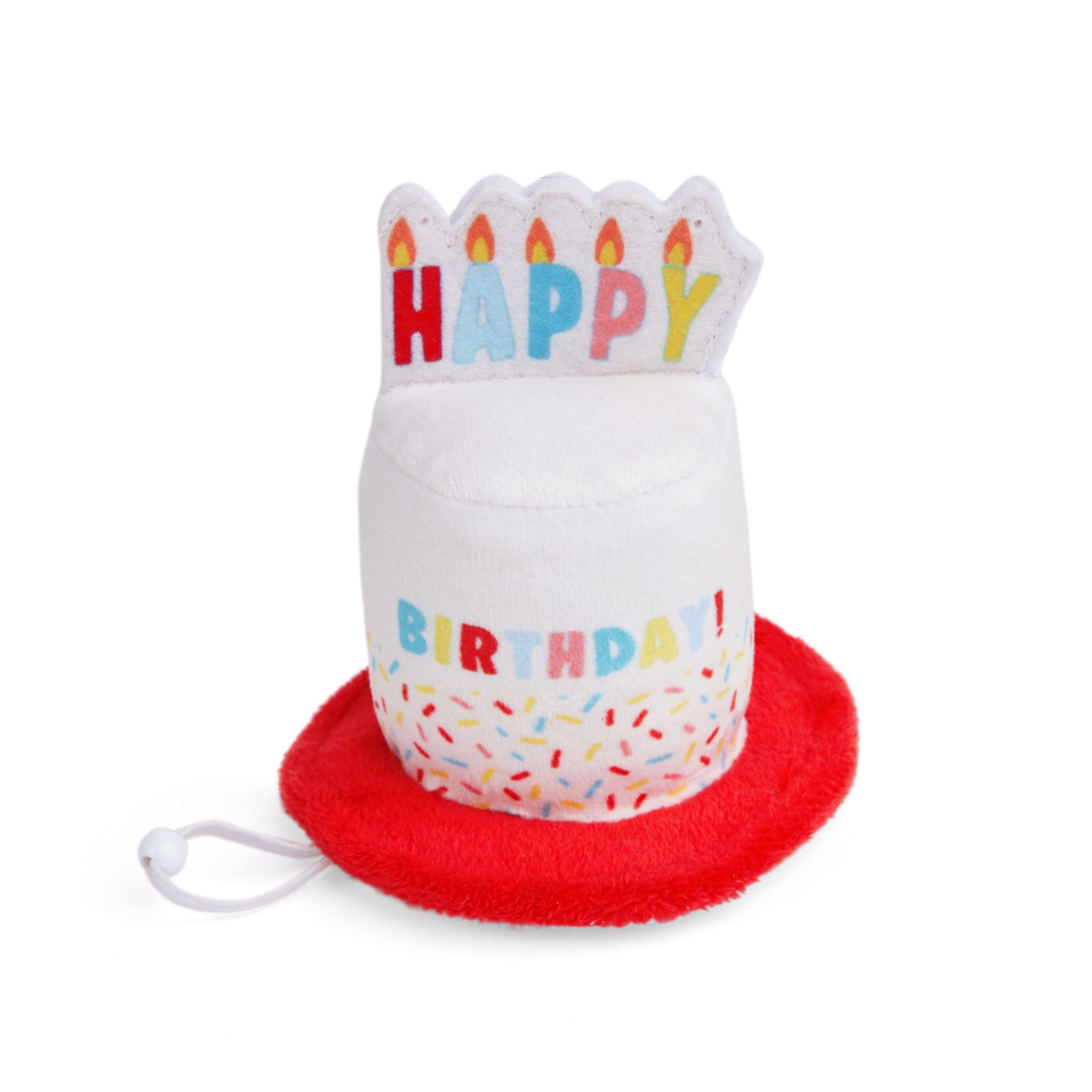 YOULY Small Medium Multi Color Birthday Cake Dog Hat