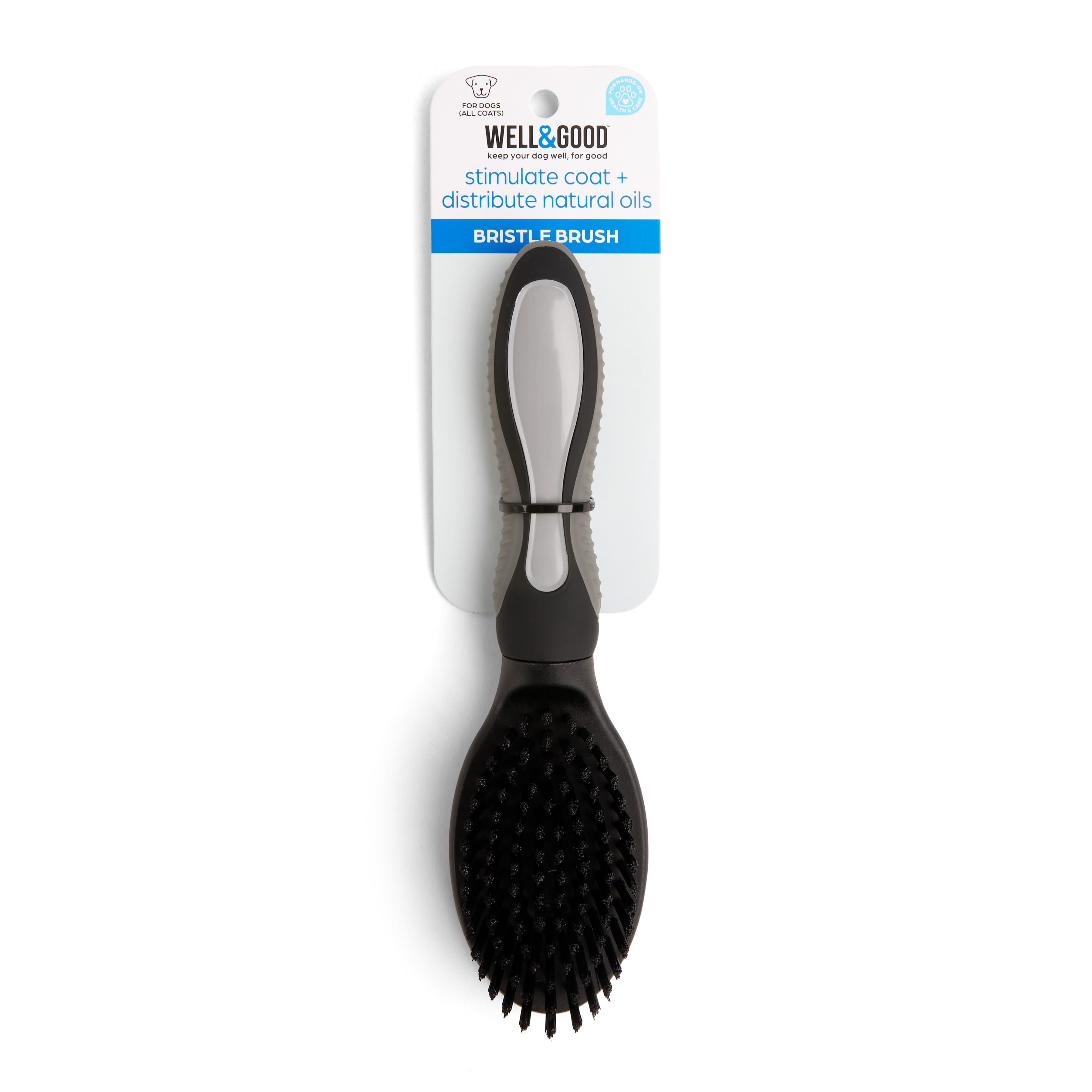 Well & Good Black Oval Bristle Dog Brush