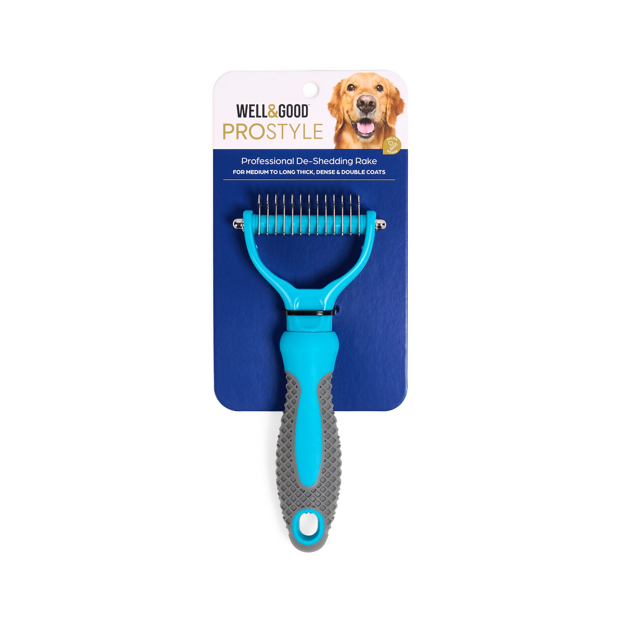 Shedding rake outlet brush