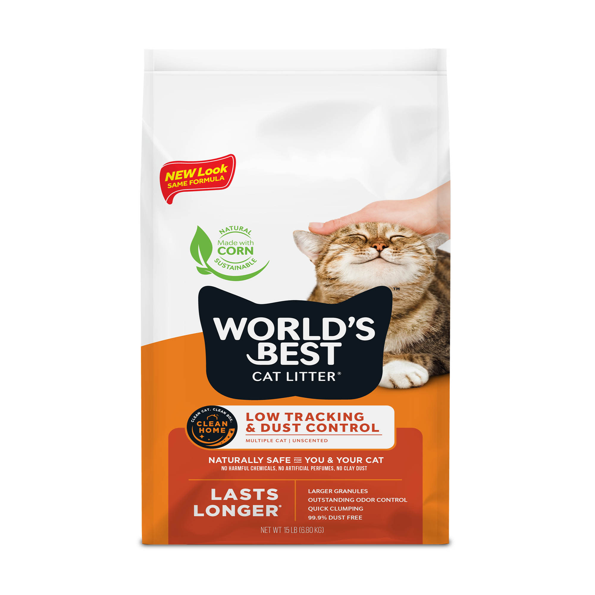 World s Best Cat Litter Low Tracking & Dust Control Litter  15 lb.