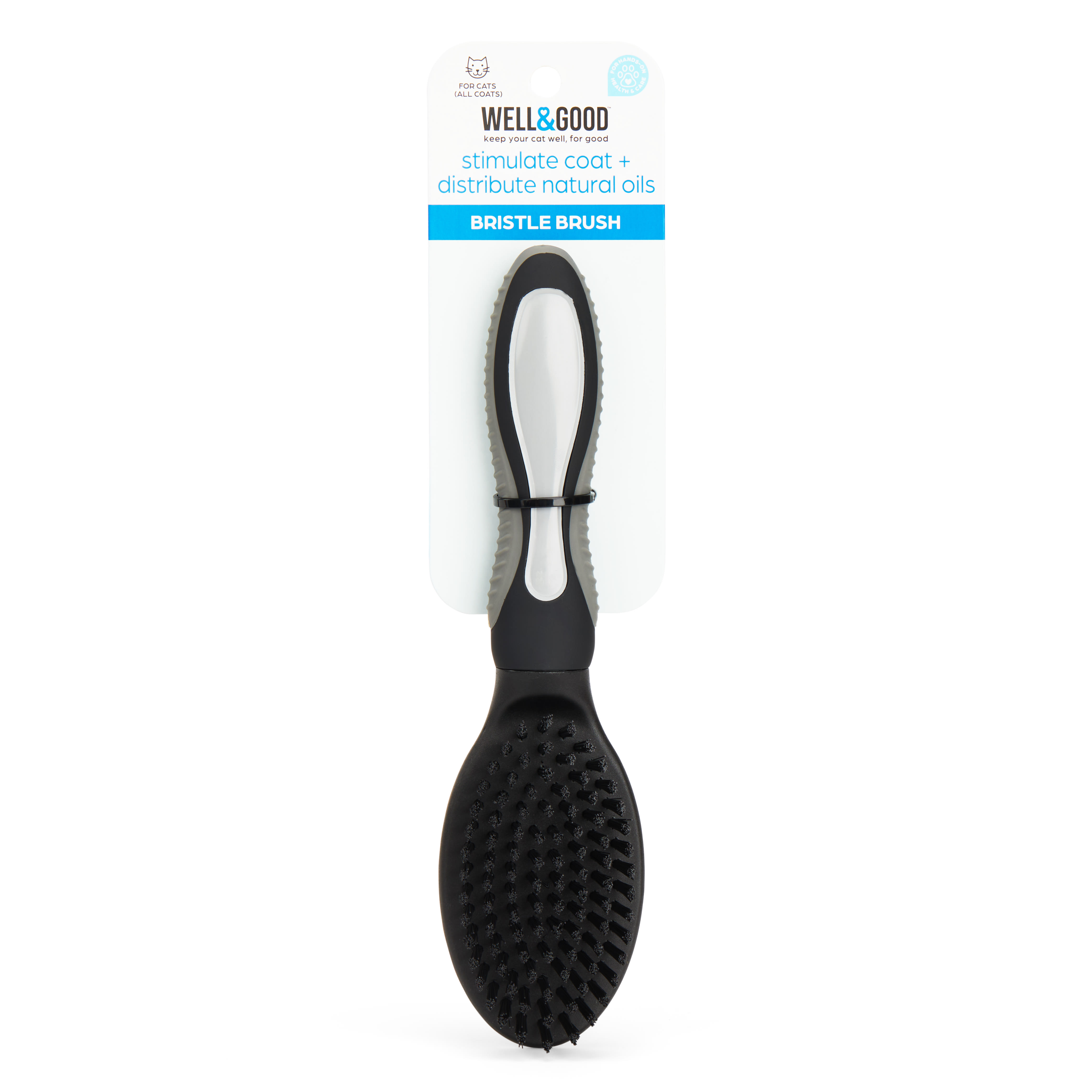 UPC 800443980460 product image for Well & Good Black Bristle Cat Brush, 8 IN | upcitemdb.com