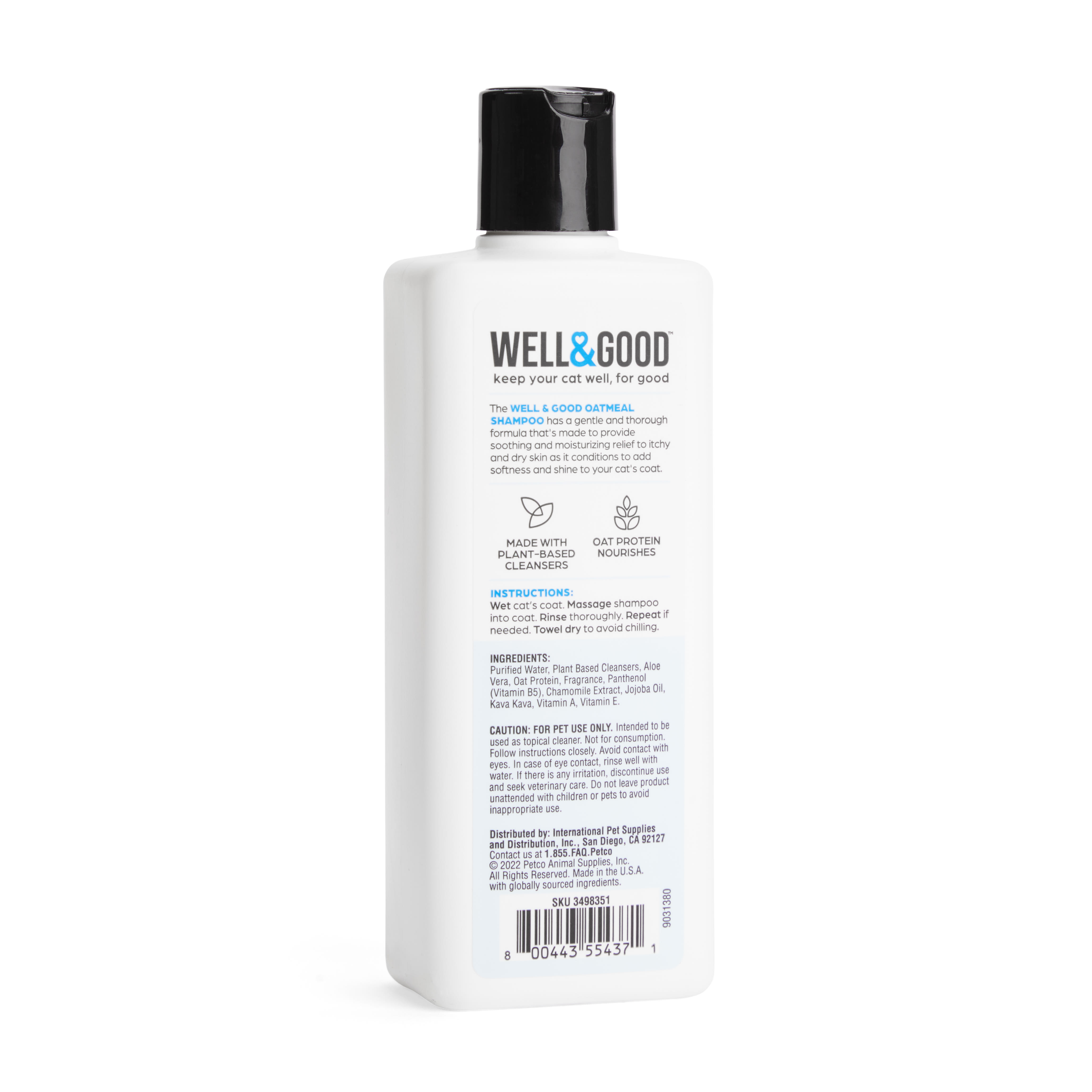 Well Good Oatmeal Cat Shampoo 8 fl. oz. Petco