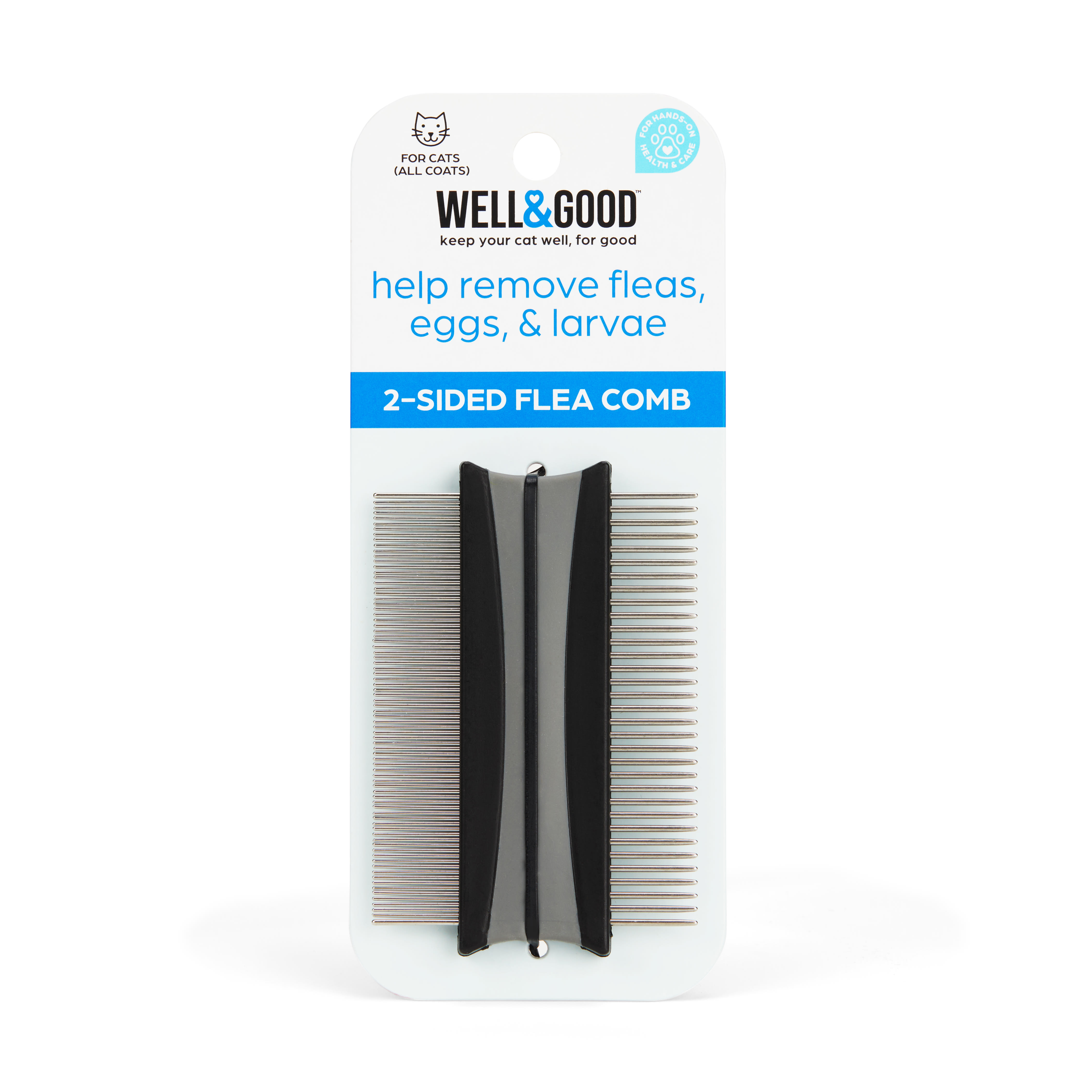 Well Good Dual Sided Flea Fine Debris Cat Comb from Petco