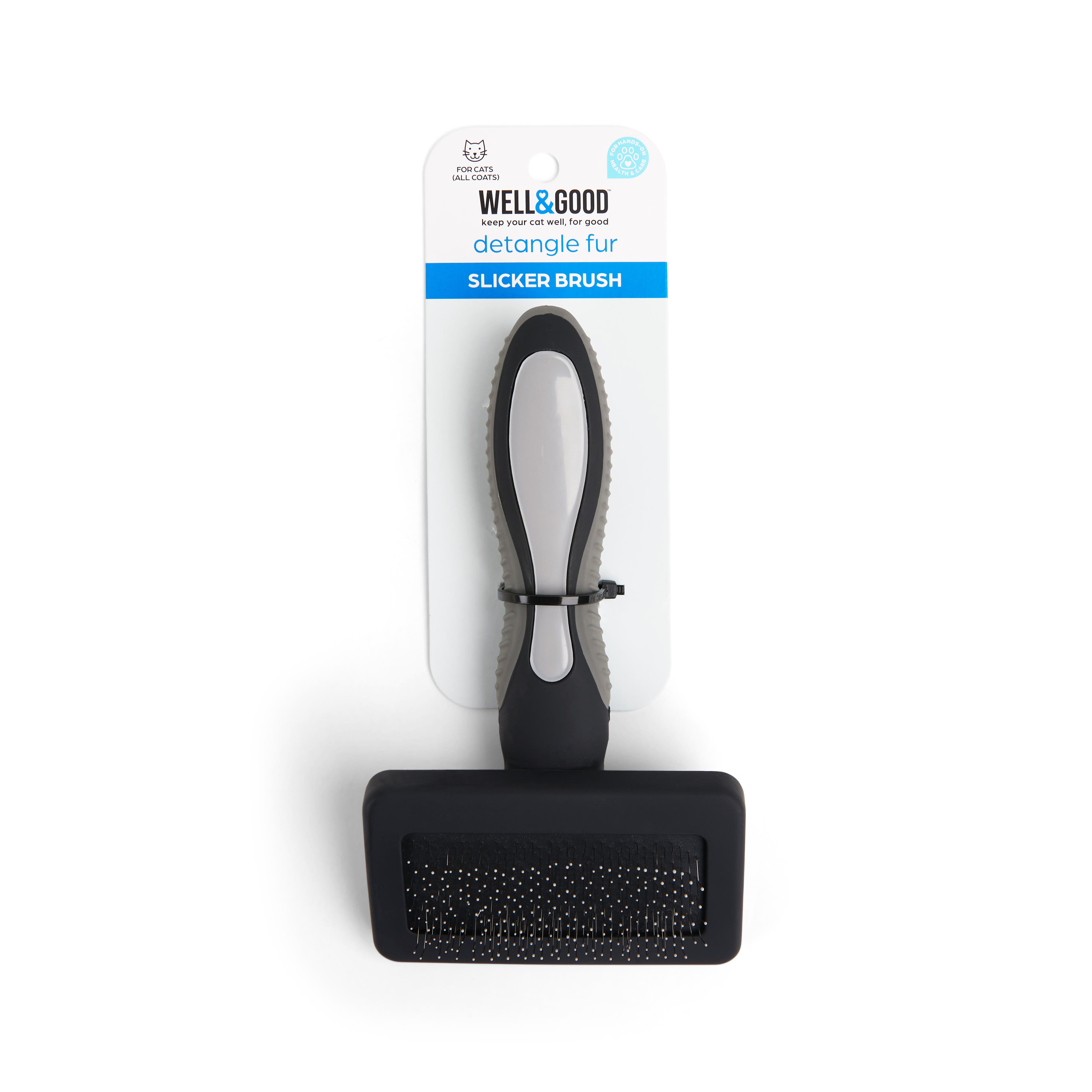 UPC 800443980514 product image for Well & Good Black Cushion Slicker Cat Brush, 7 IN | upcitemdb.com