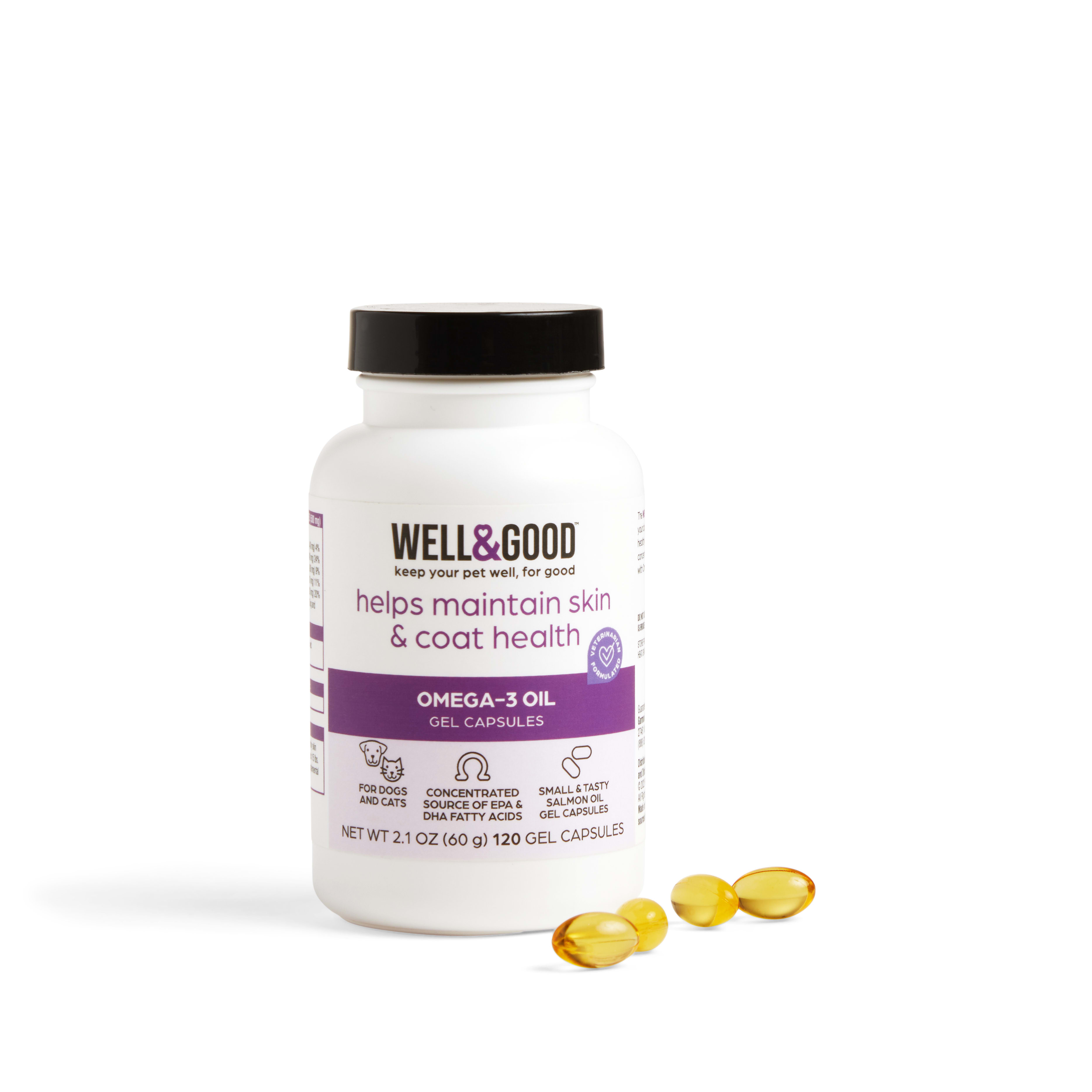 Well Good Dog Omega 3 Oil Gel Capsules Count of 120