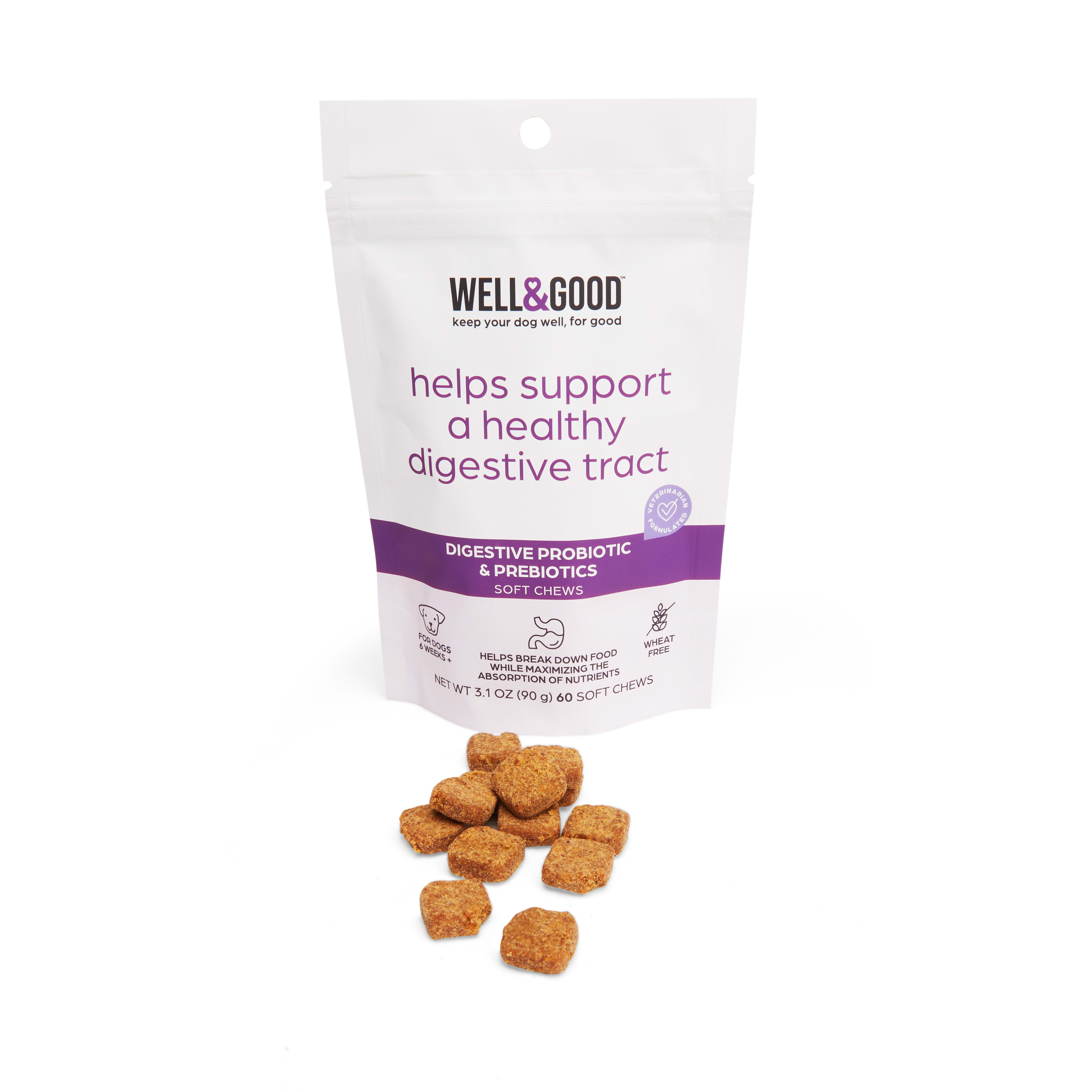 Well & good digestive store enzymes & probiotics for dogs