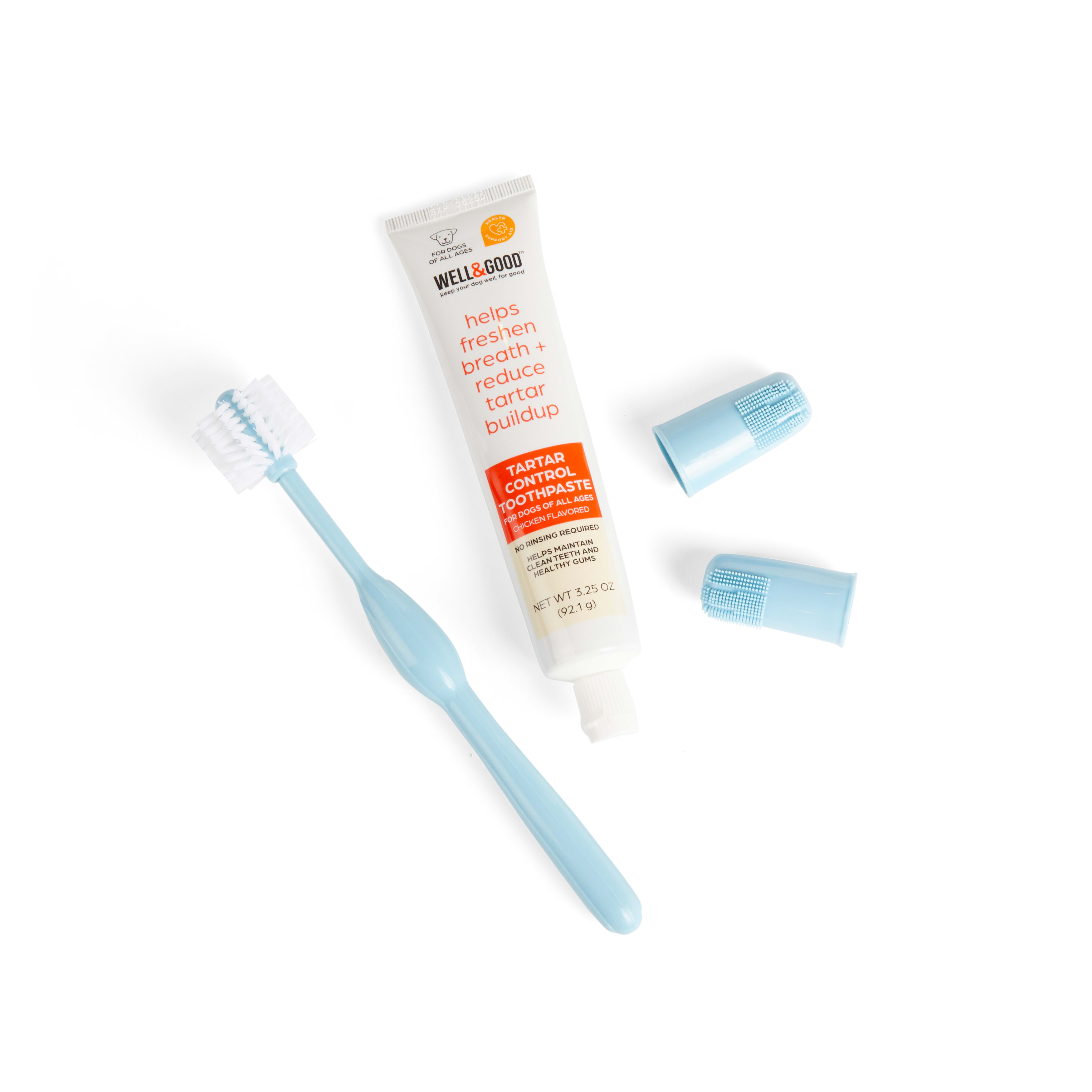 Well Good Dental Health Kit with Chicken Flavored Toothpaste for