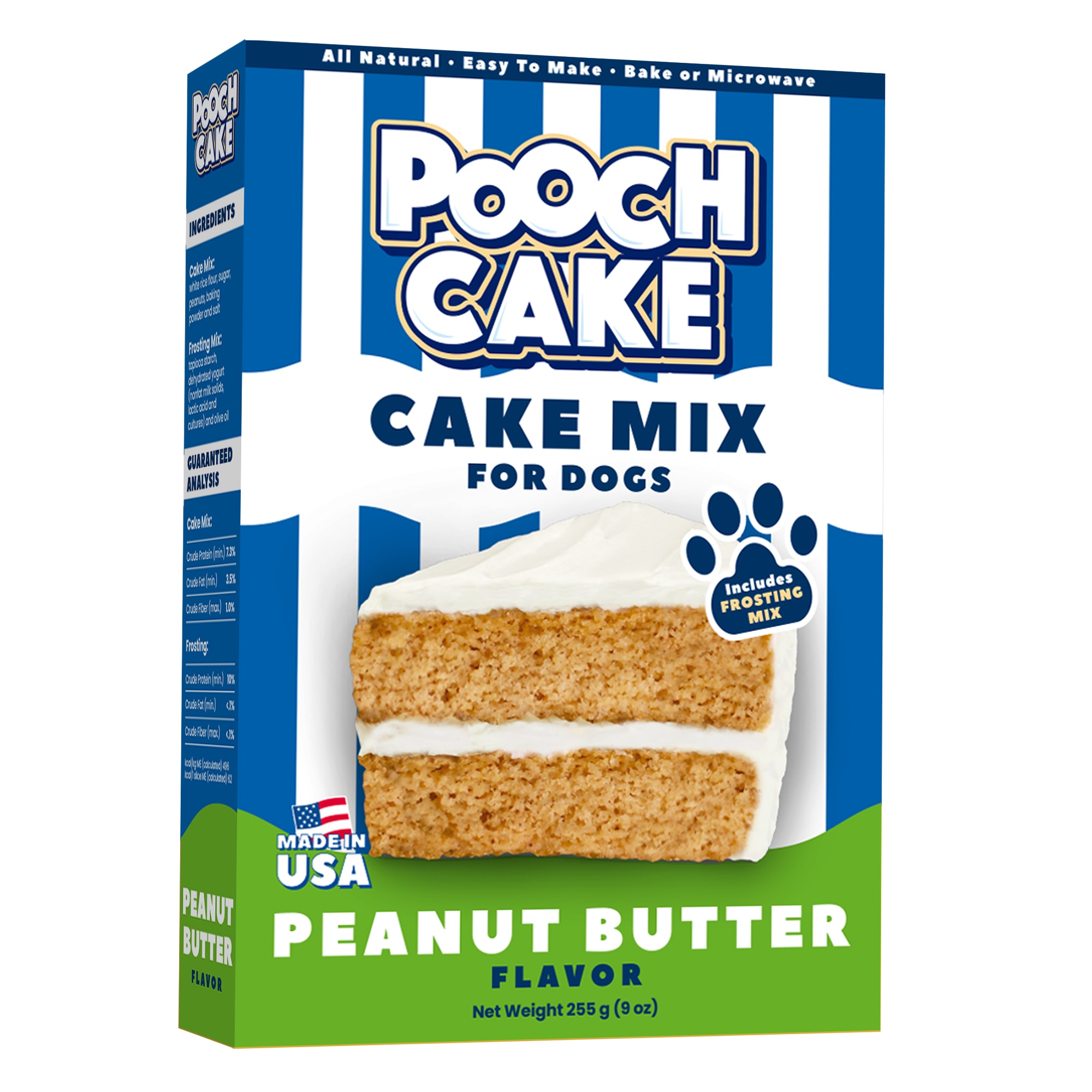 Pooch Cake Mix Peanut Butter Flavor Dog Treats 9 oz. Petco