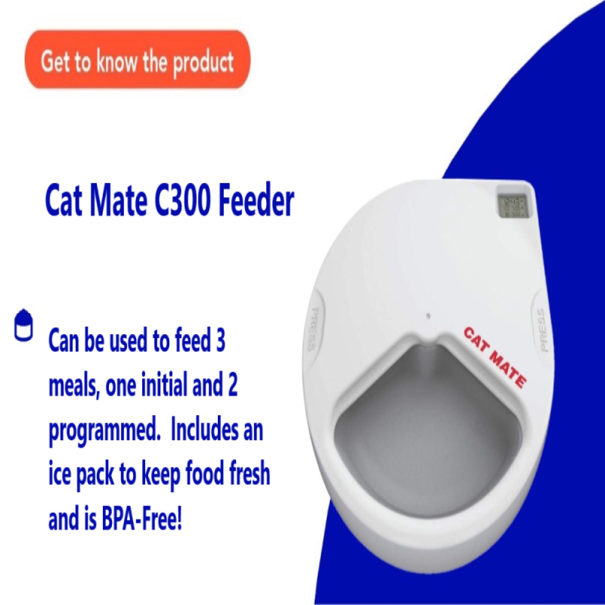 Cat Mate C300 Automatic Dog & Cat Feeder, 3-cup