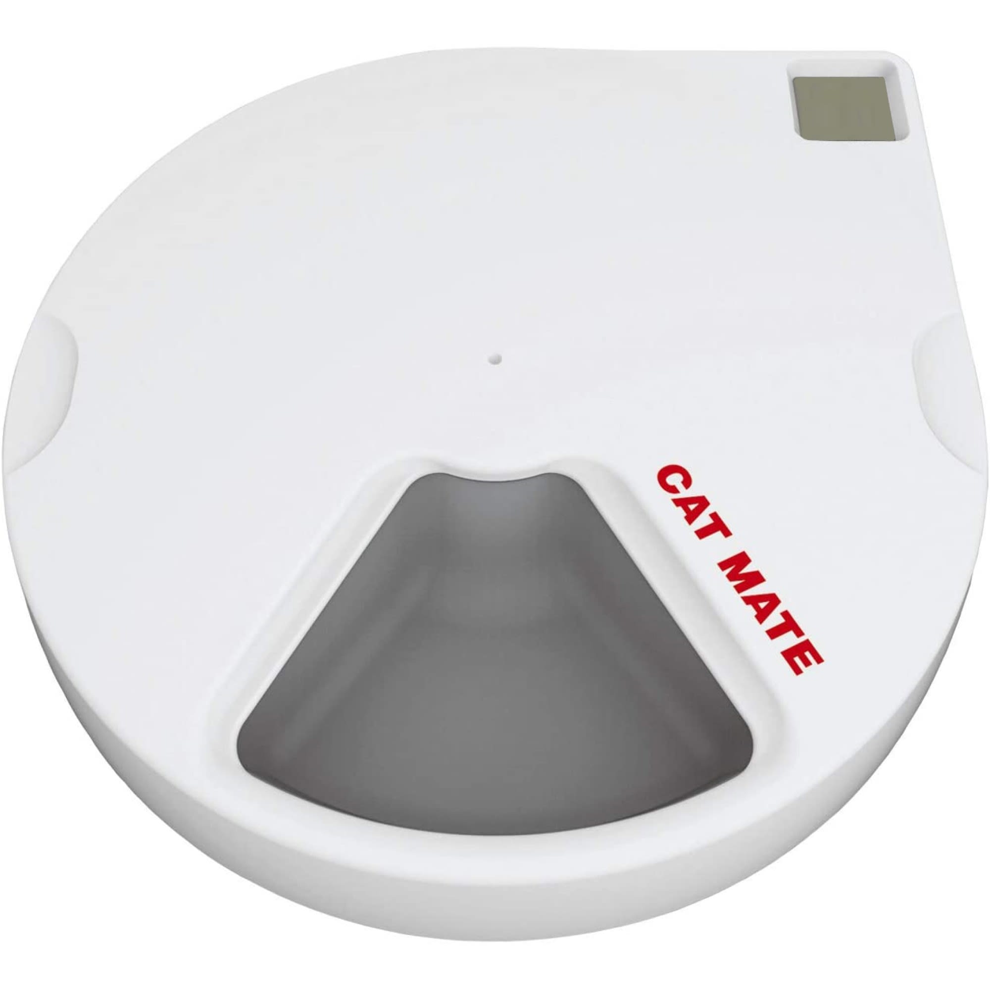 Closer Pets C500 Automatic Pet Feeder - 5 Meal Dispenser With Stainless Steel Bowls & Ice Packs, For Cats & Small Dogs