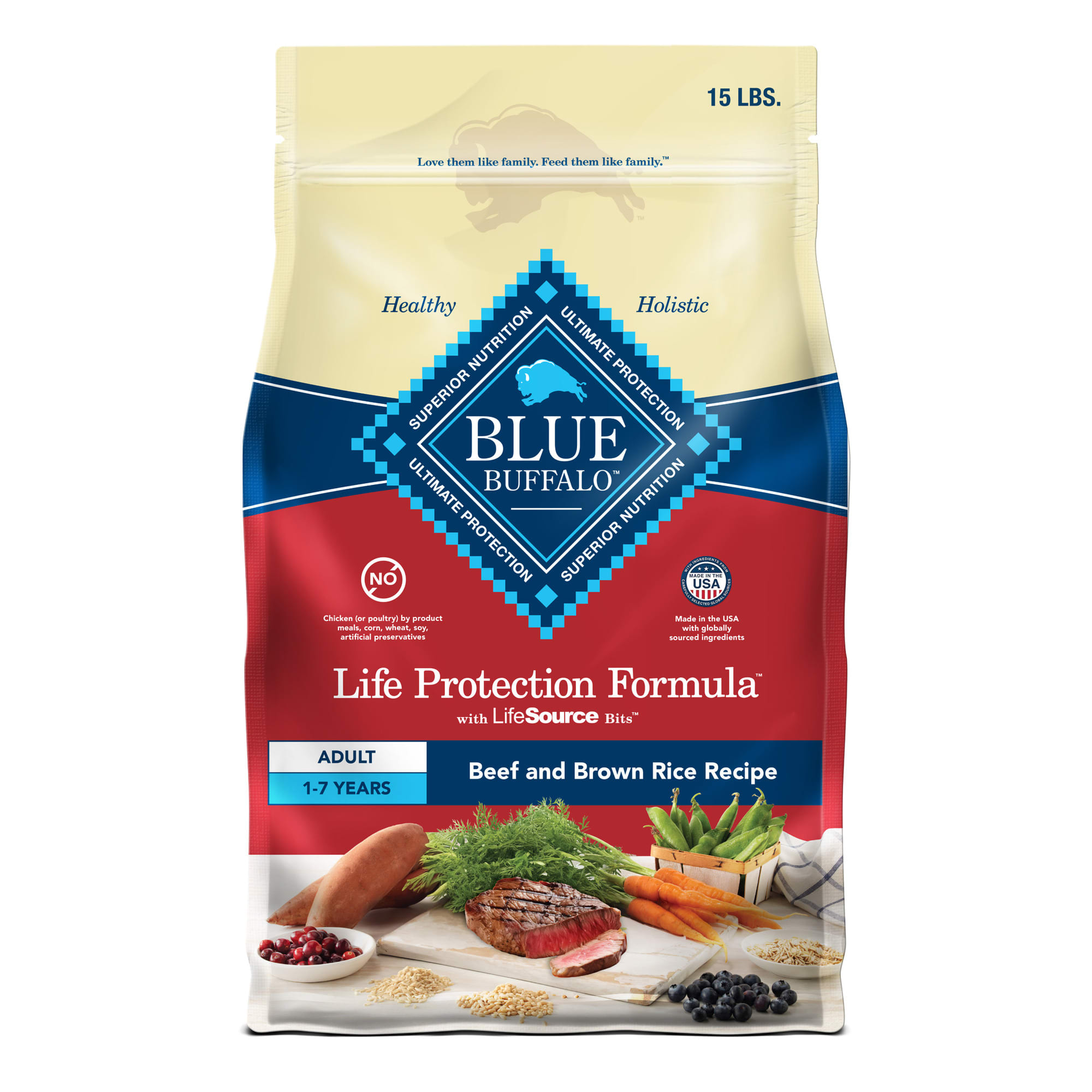 Blue Buffalo Life Protection Formula Natural Adult Beef and Brown