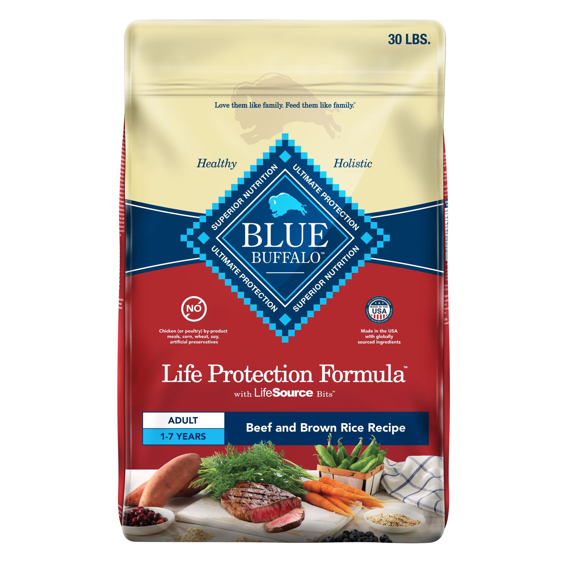 Blue Buffalo Life Protection Formula Natural Adult Beef and Brown