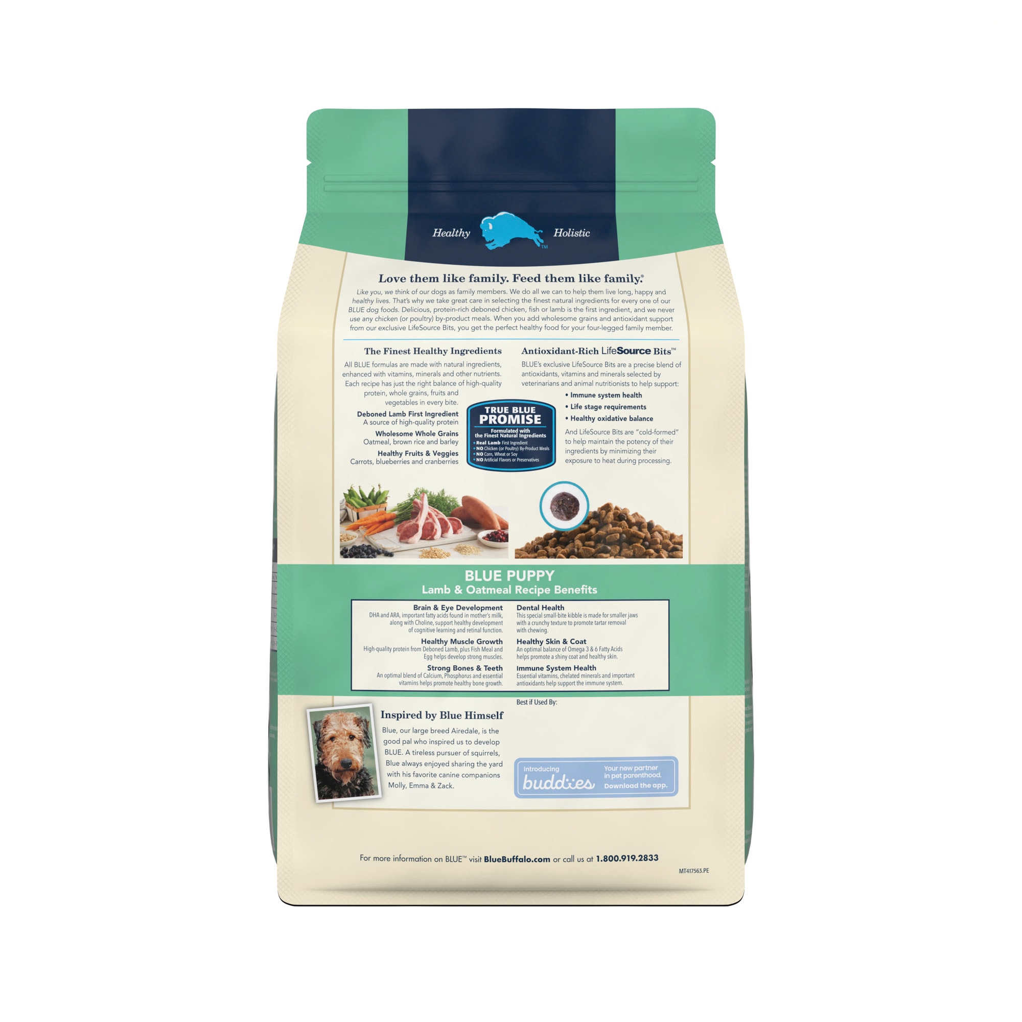 Blue lamb and outlet oatmeal puppy food