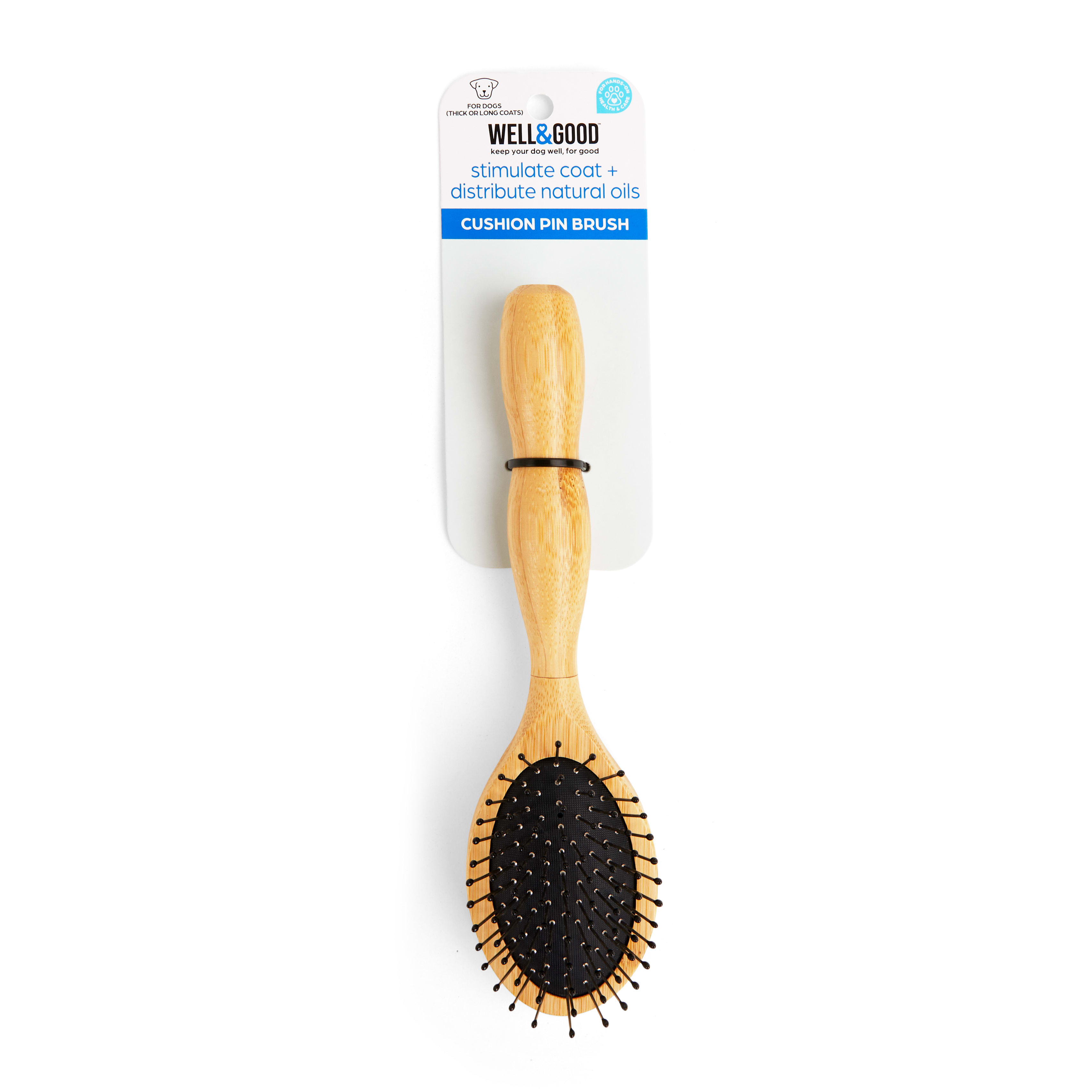 Well Good Bamboo Cushion Pin Dog Brush Small Petco