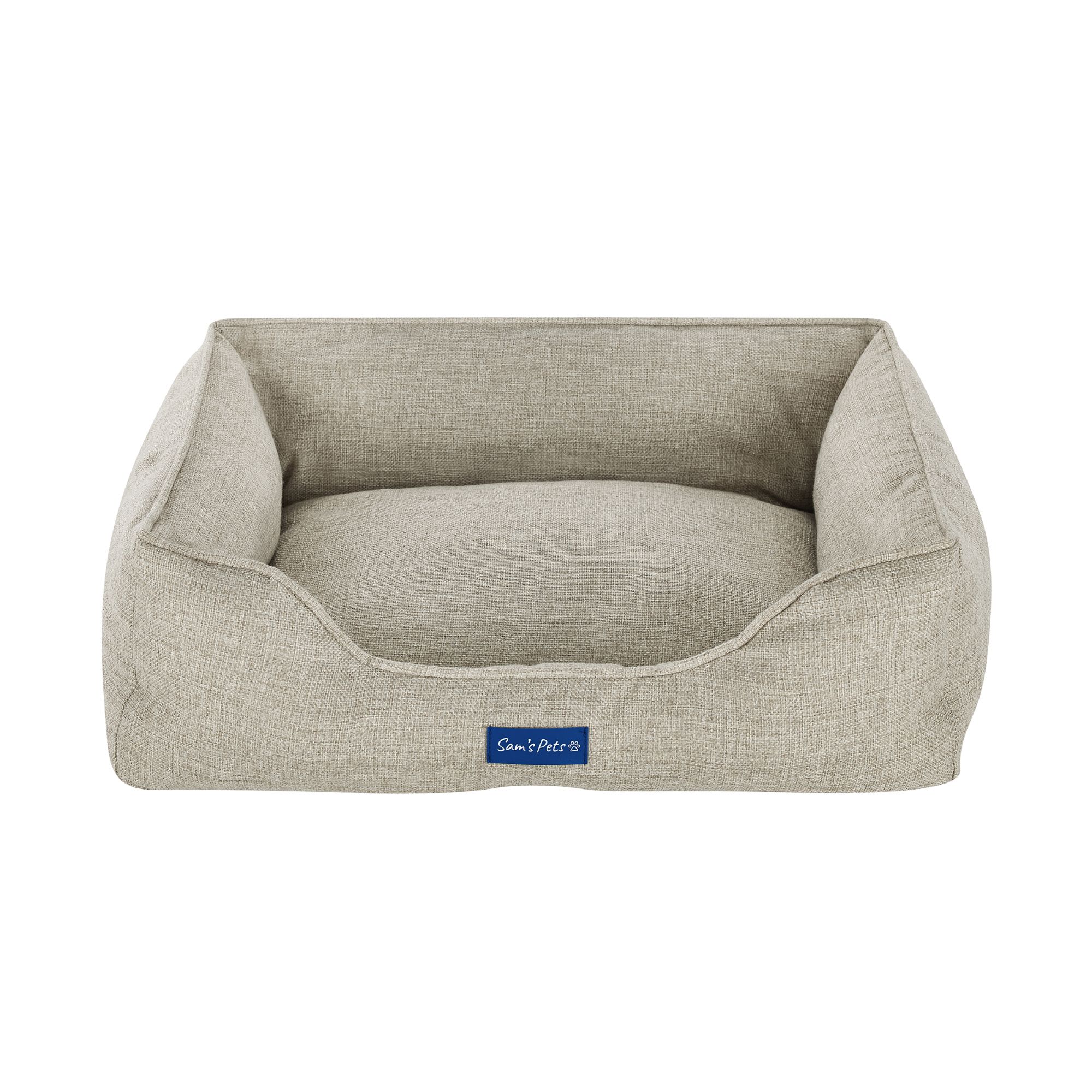 Sam's Pets Julius Small Brown Dog Bed with Plush & NonSlip Base