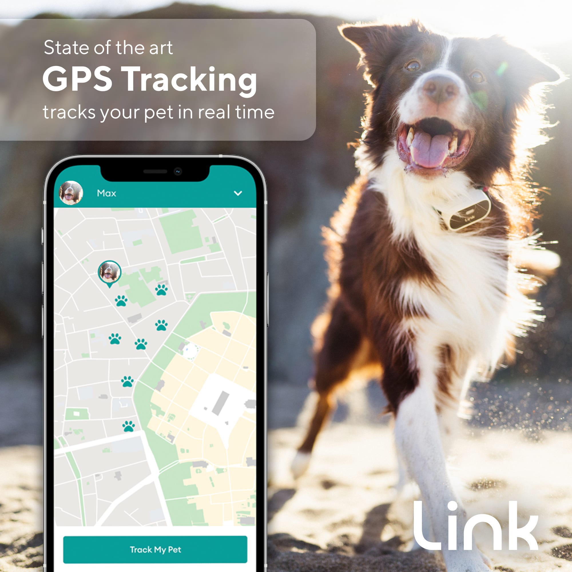 Link My Pet Wearable Dog GPS Tracker