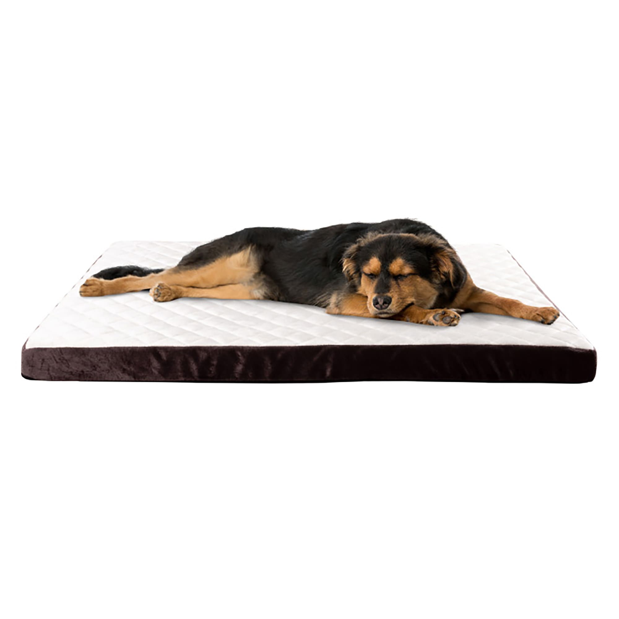 Petmaker Orthopedic Sherpa Top Pet Bed, Brown, Small