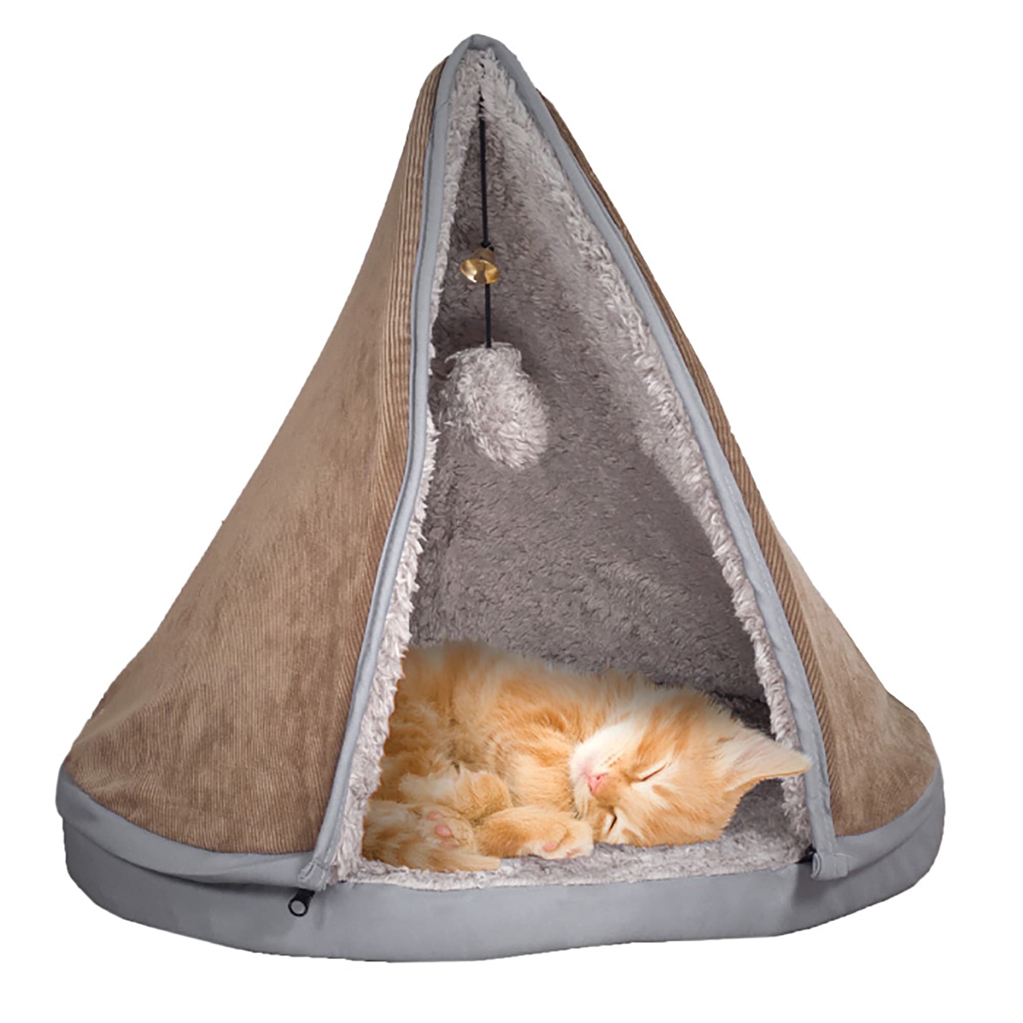 Pet Adobe Tan Sleep and Play Teepee Top Cat Bed Petco